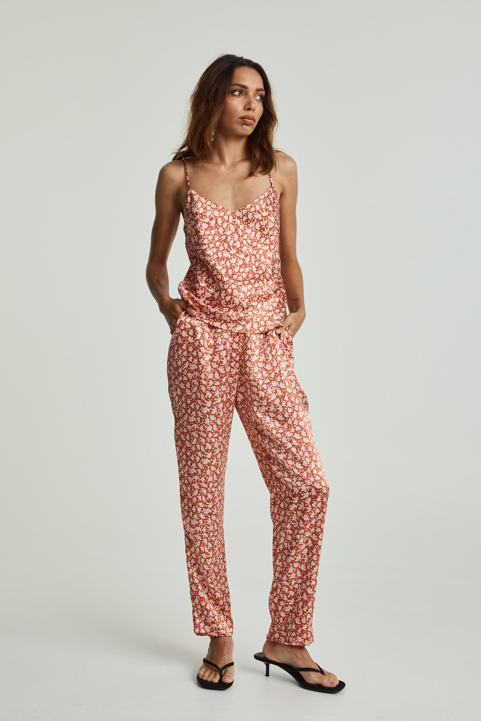 Collectors Edit | Jari & Jinda Dusty Rose Flattering Silk Pant