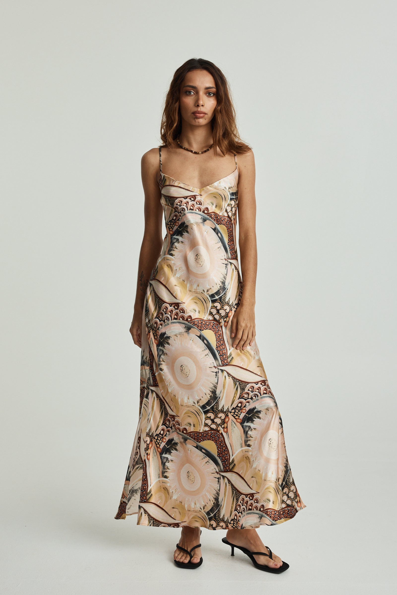 Yaara Shine Silk Slip Dress (Ready To Wear)