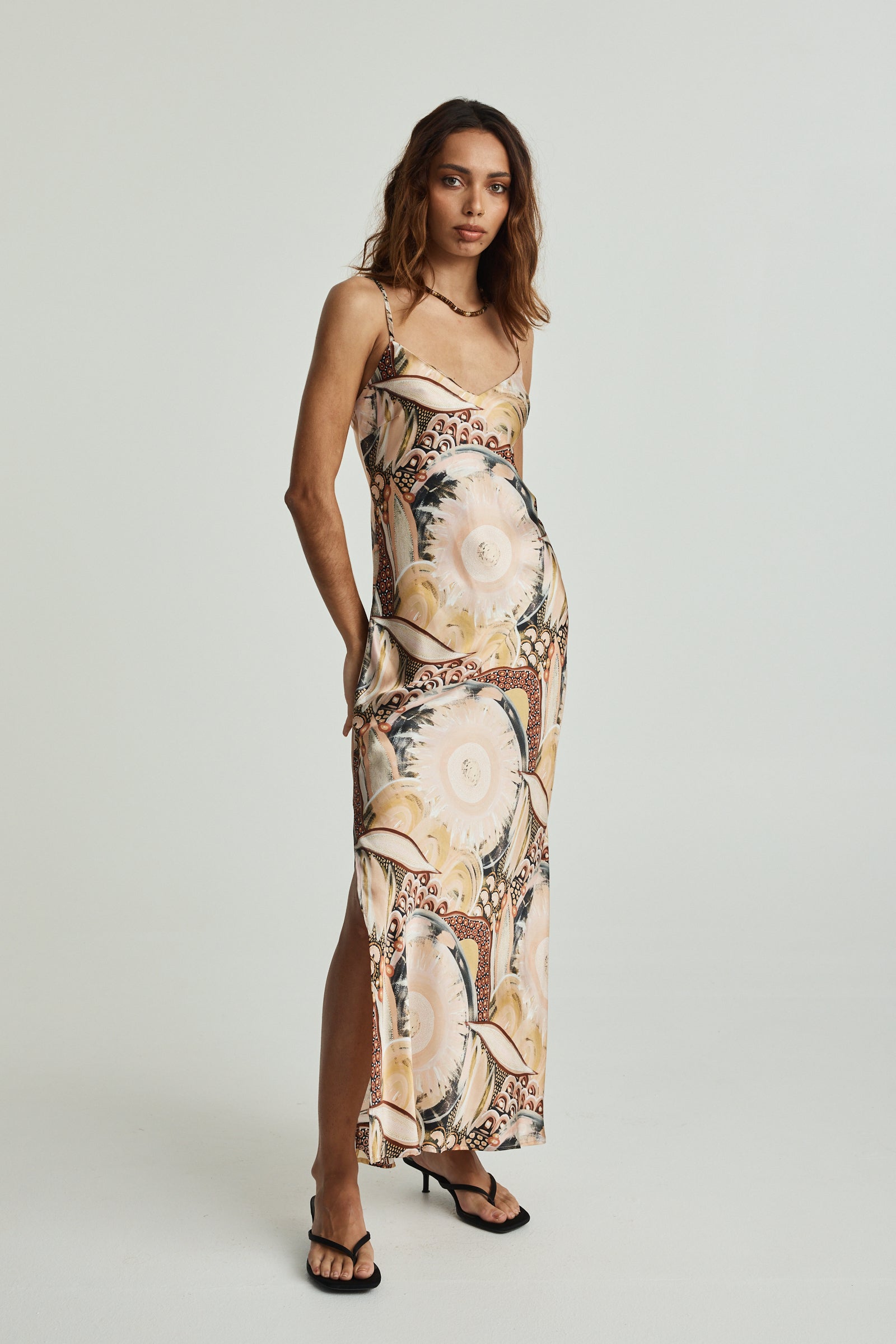 Yaara Shine Silk Slip Dress (Ready To Wear)