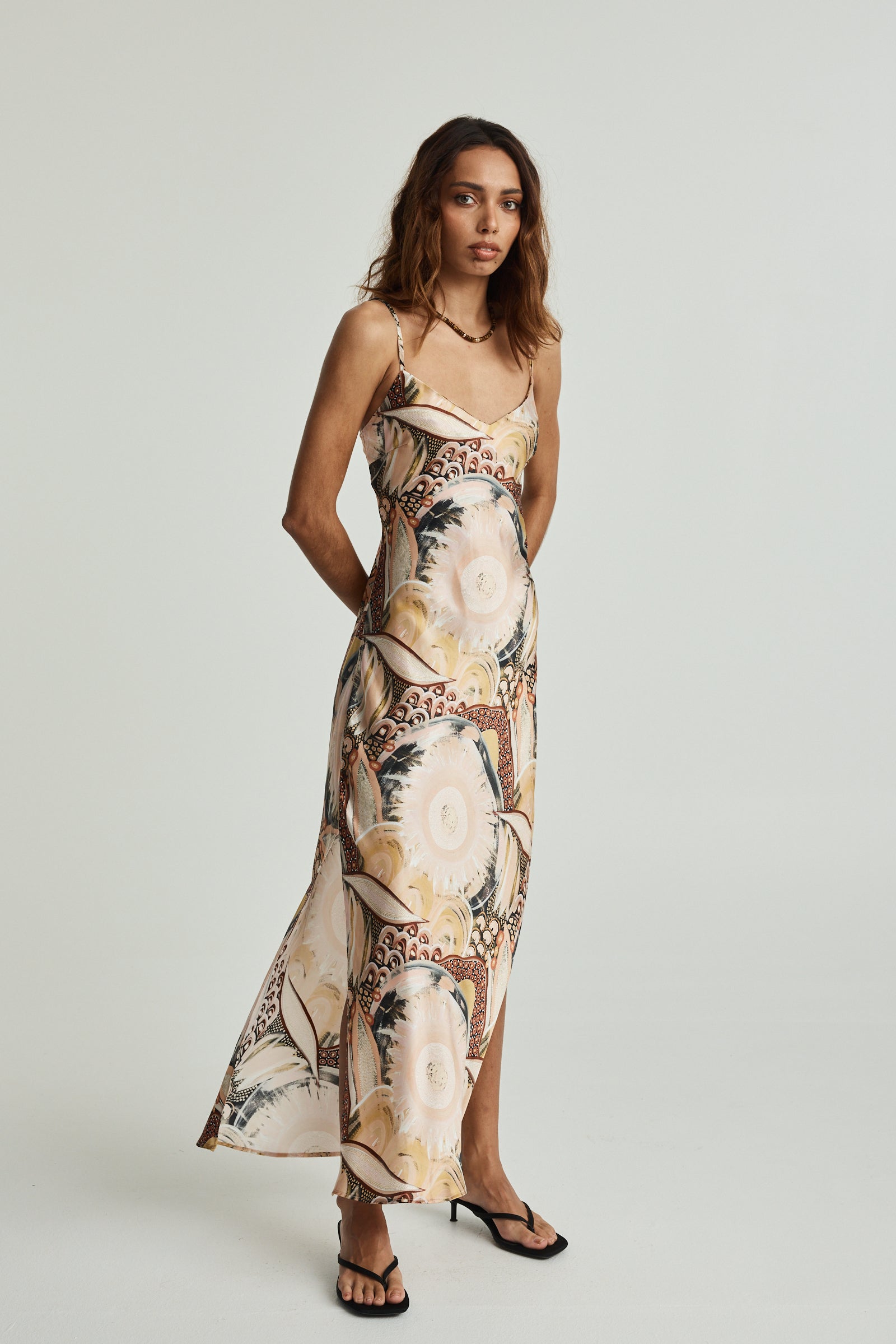 Yaara Shine Silk Slip Dress (Ready To Wear)