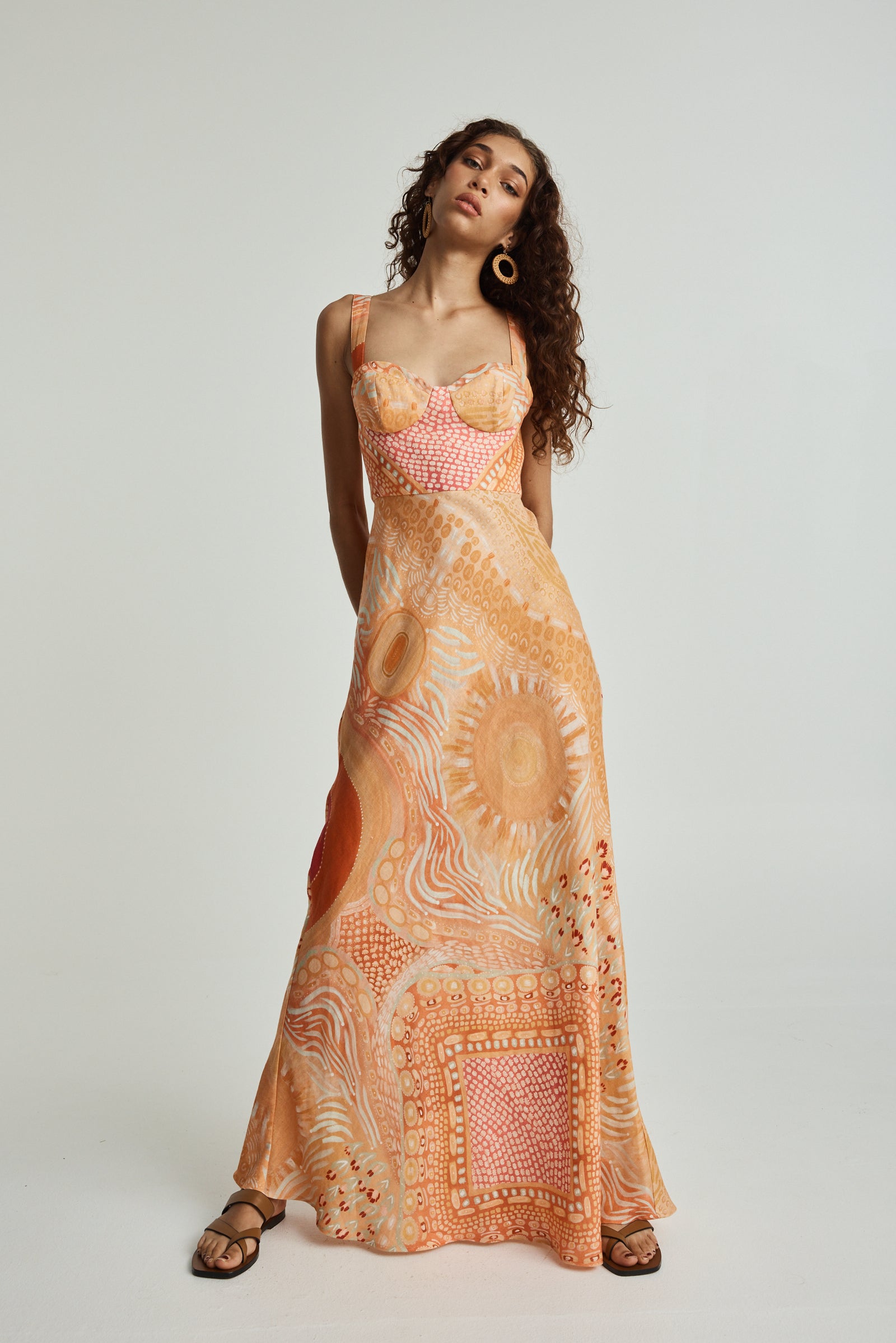 Gawngaan Linen Maxi Dress
