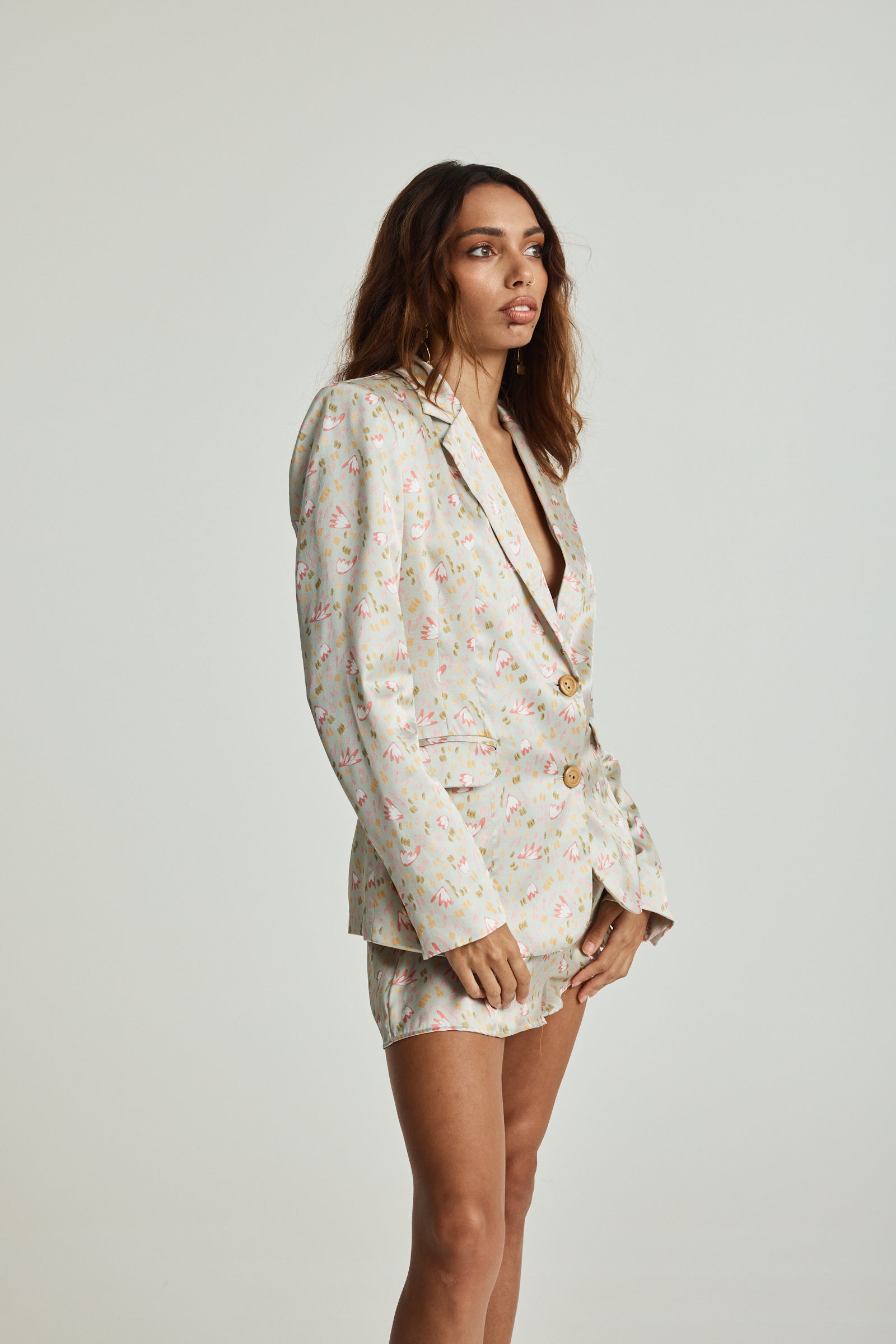 Jari & Jinda Sage Slimline Comfort Silk Jacket