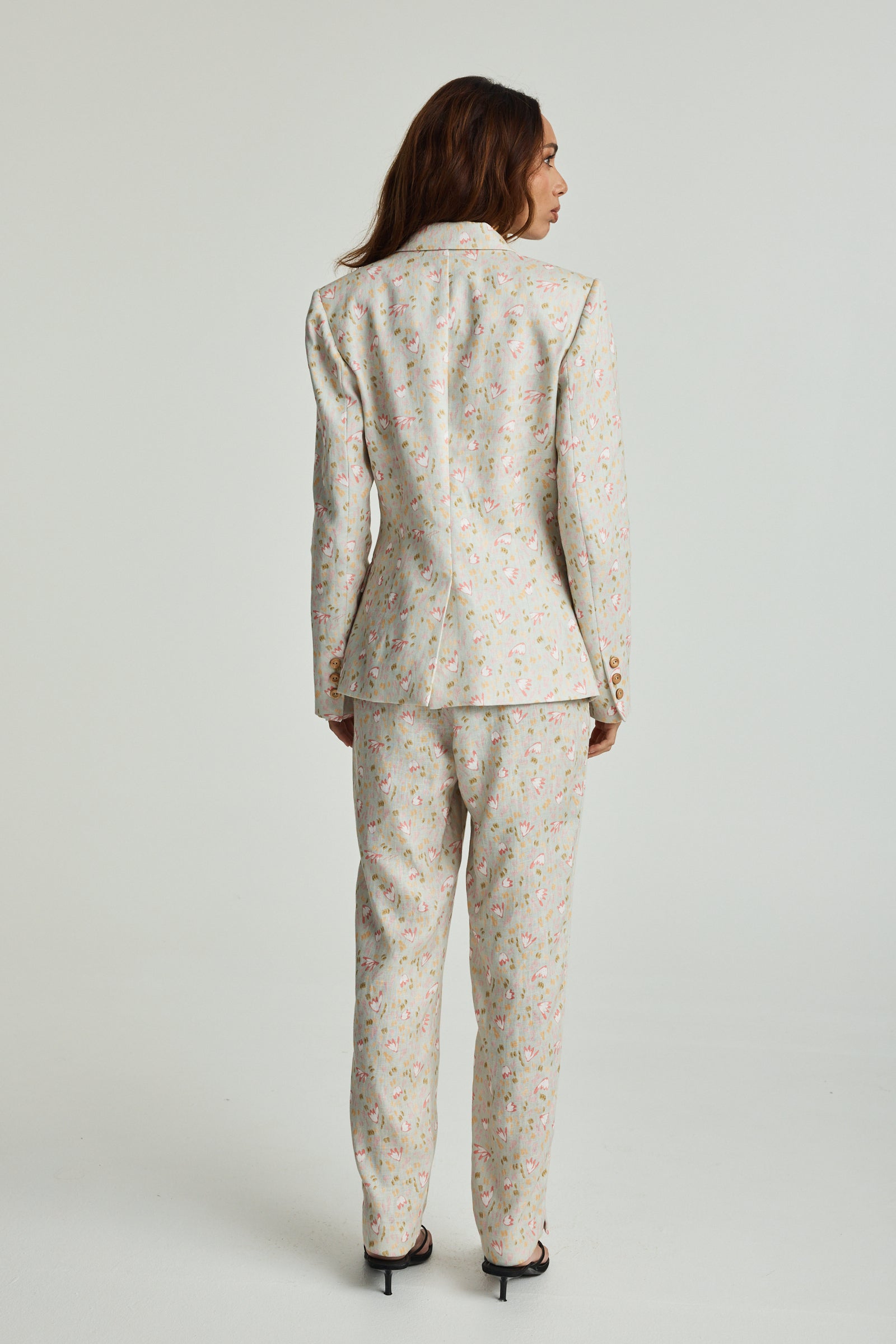 Jari & Jinda Sage Linen Flattering Pant (Ready To Wear)