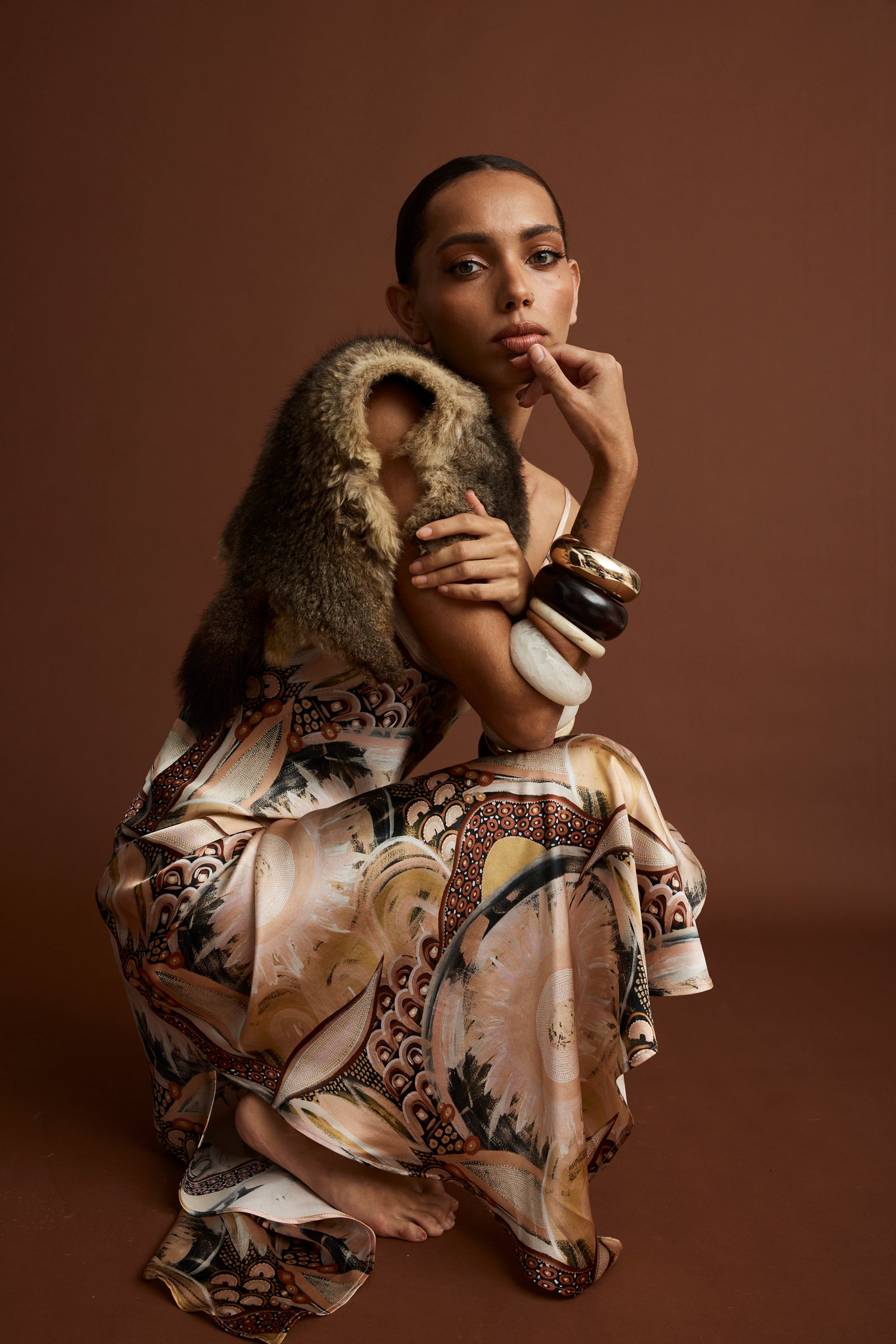 Yaara Shine Silk Slip Dress