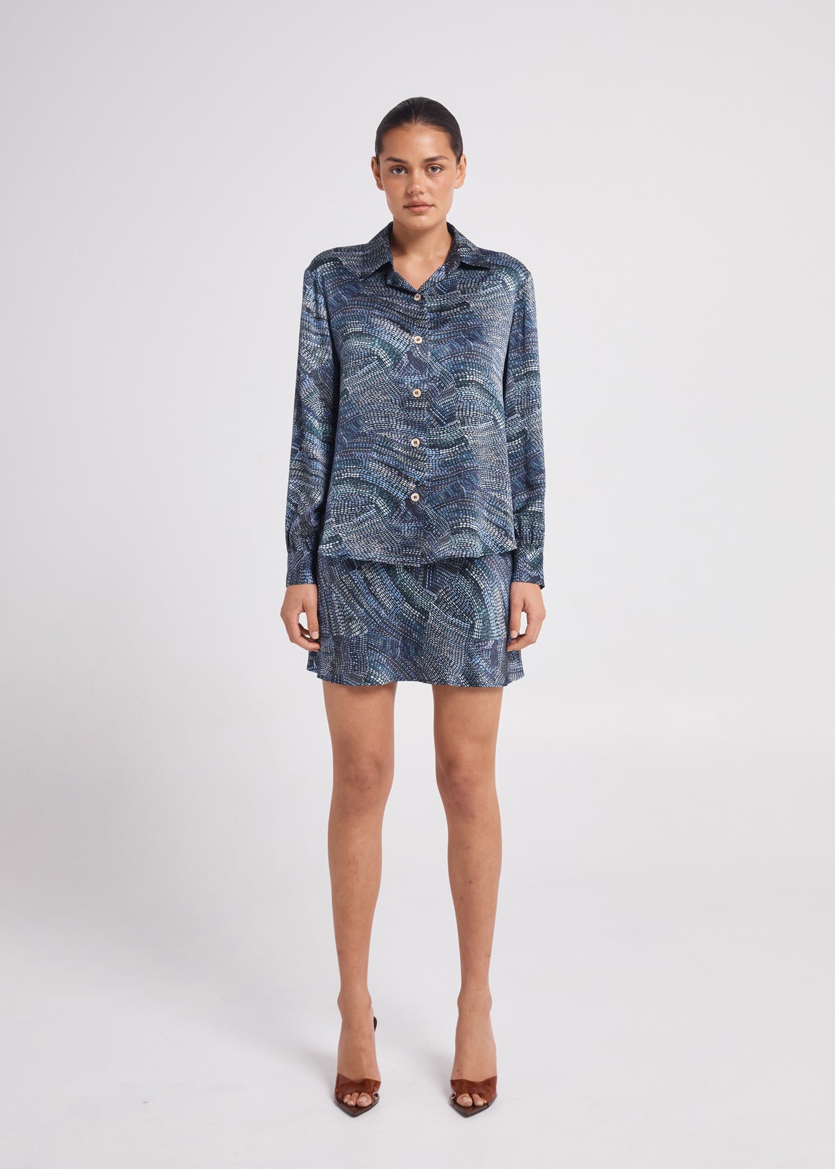 Fluid Long Sleeve Silk Shirt