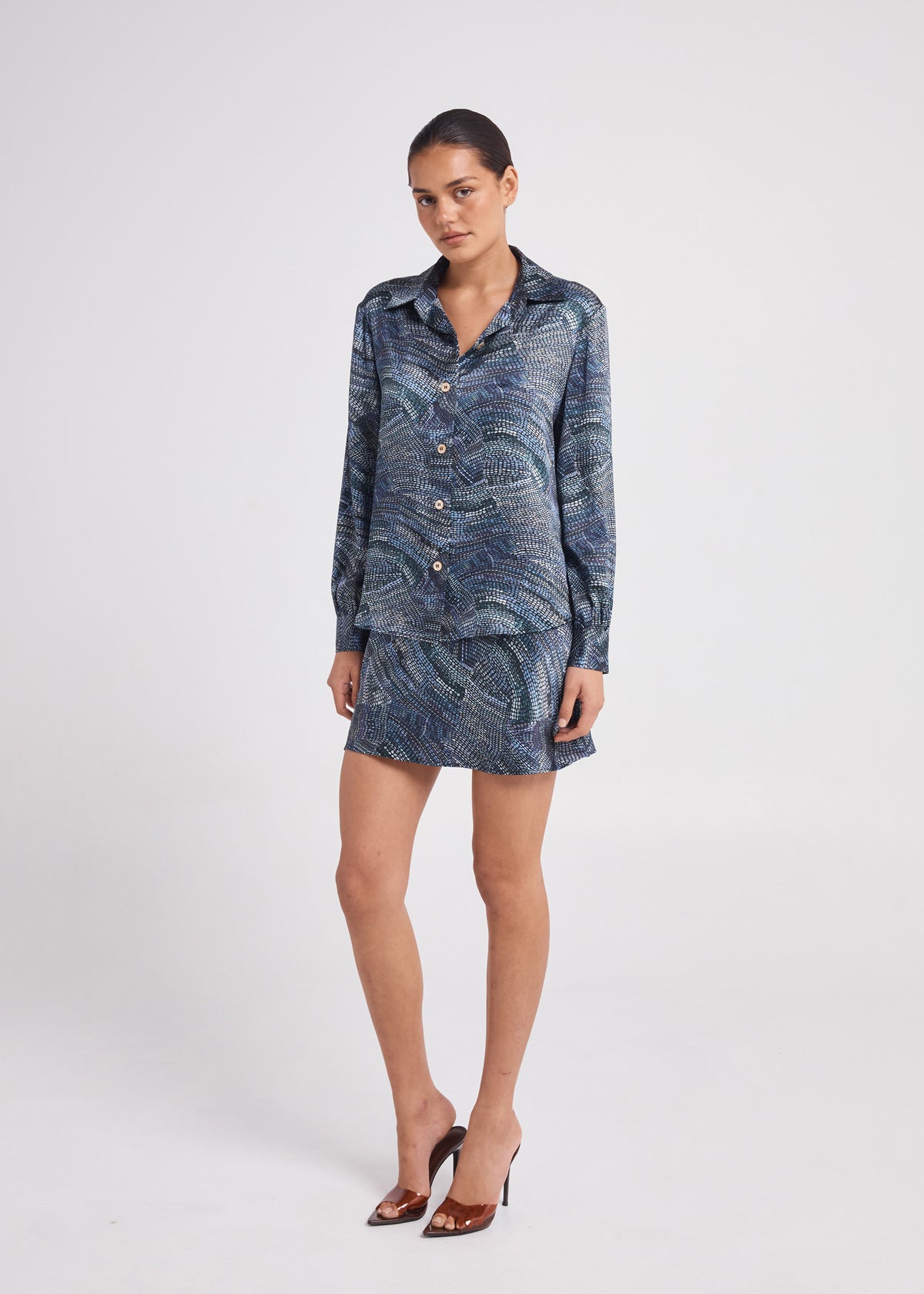 Fluid Long Sleeve Silk Shirt