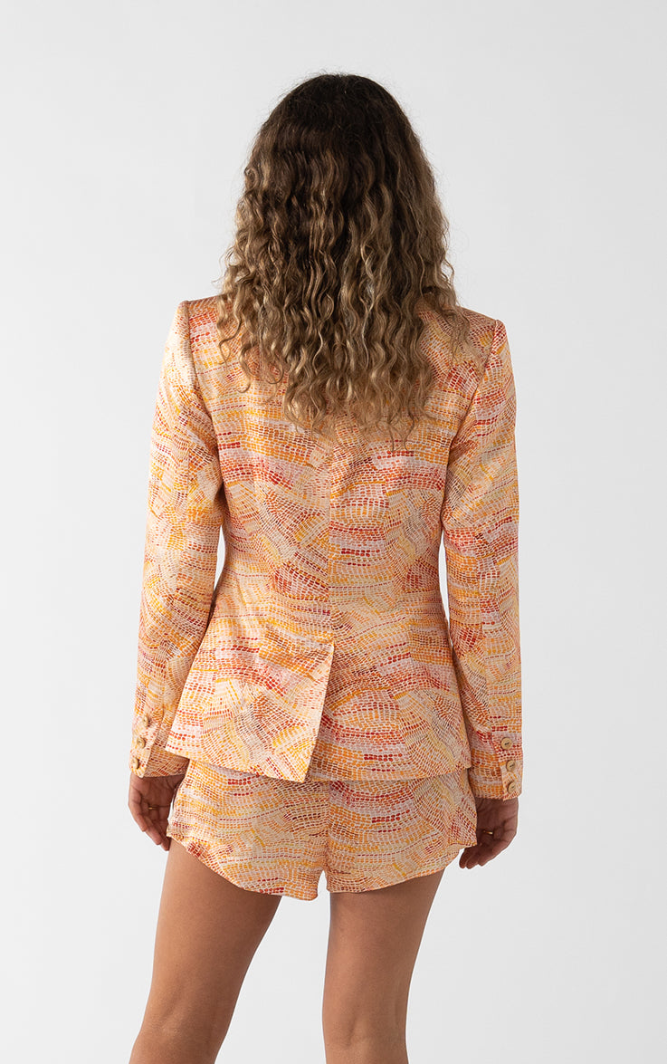 Jaanymili Sunset Slimline Comfort Silk Jacket (Ready To Wear)