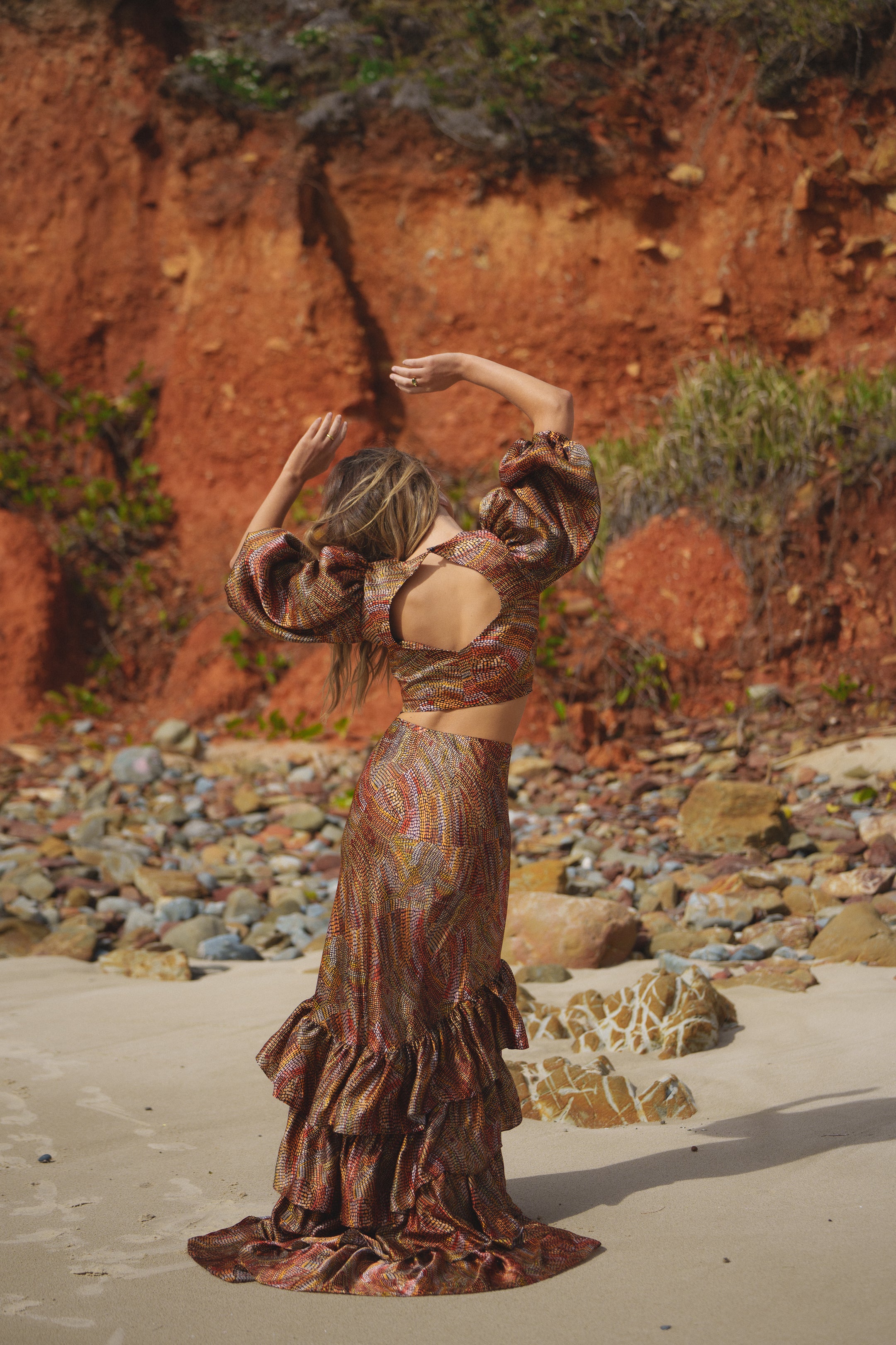 Collectors Edit | Jaanymili Silk Bias Cut Frill Skirt