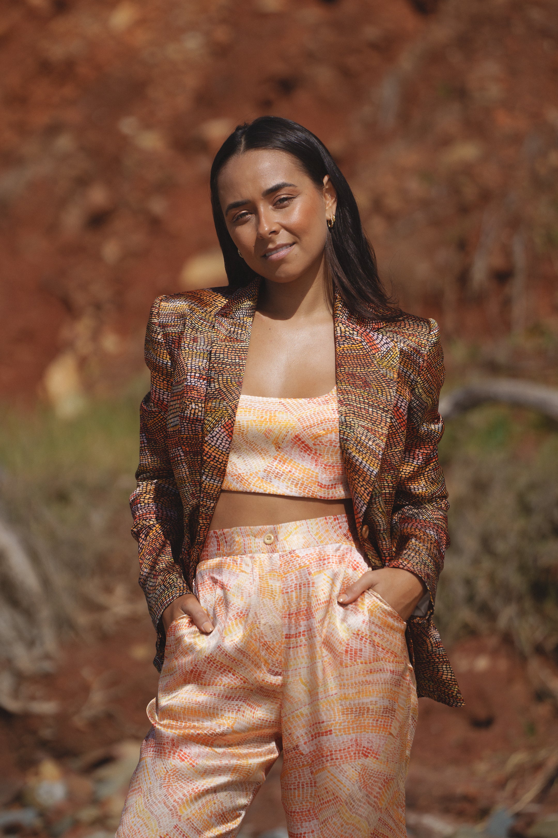Jaanymili Sunset Flattering Silk Pant (Ready To Wear)