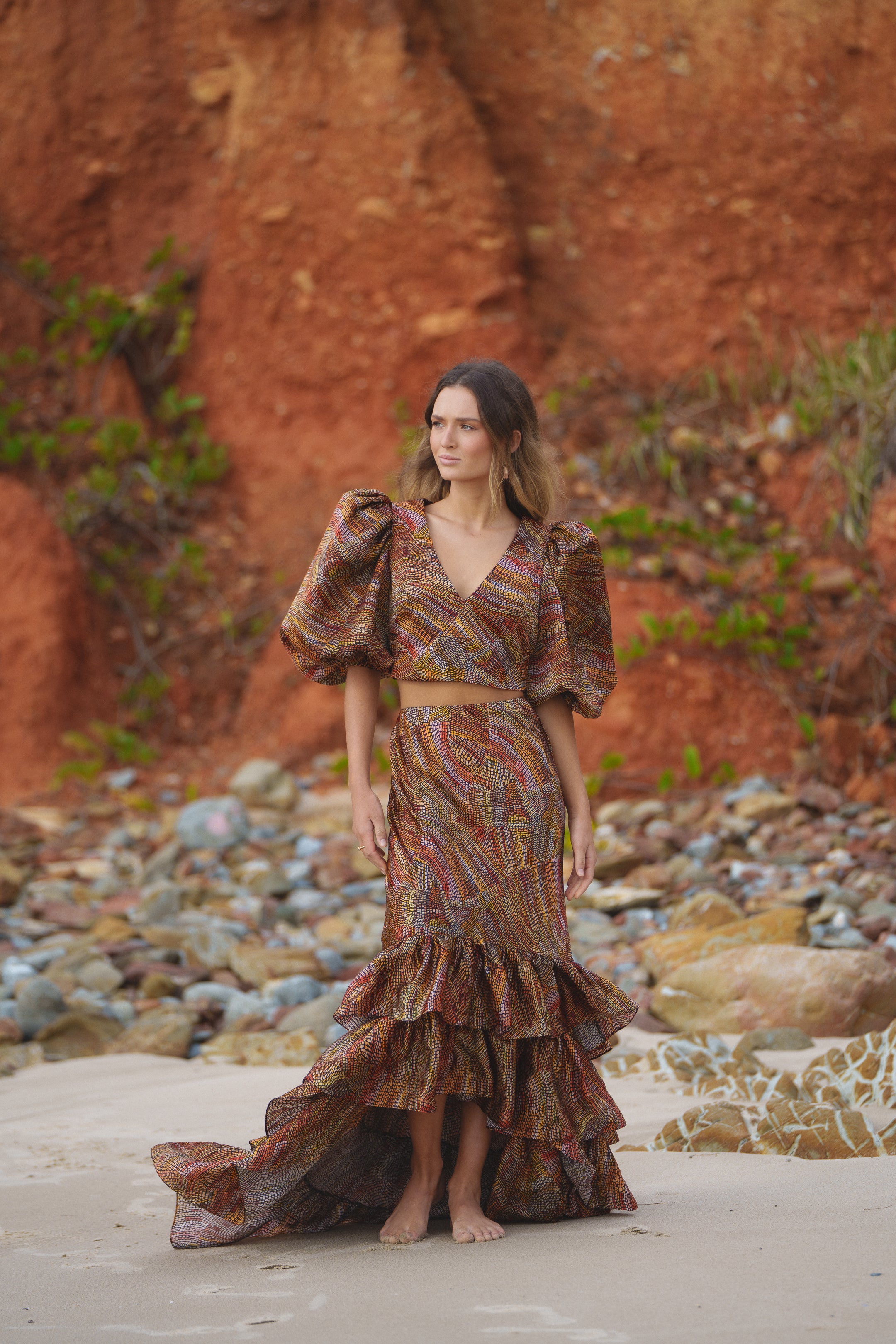 Collectors Edit | Jaanymili Silk Bias Cut Frill Skirt