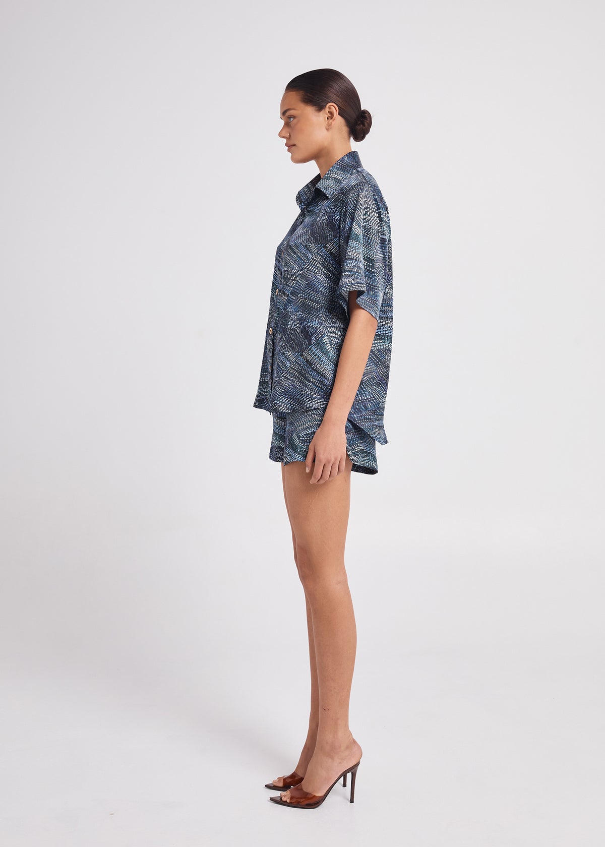 Fluid Short Sleeved Silk Shirt