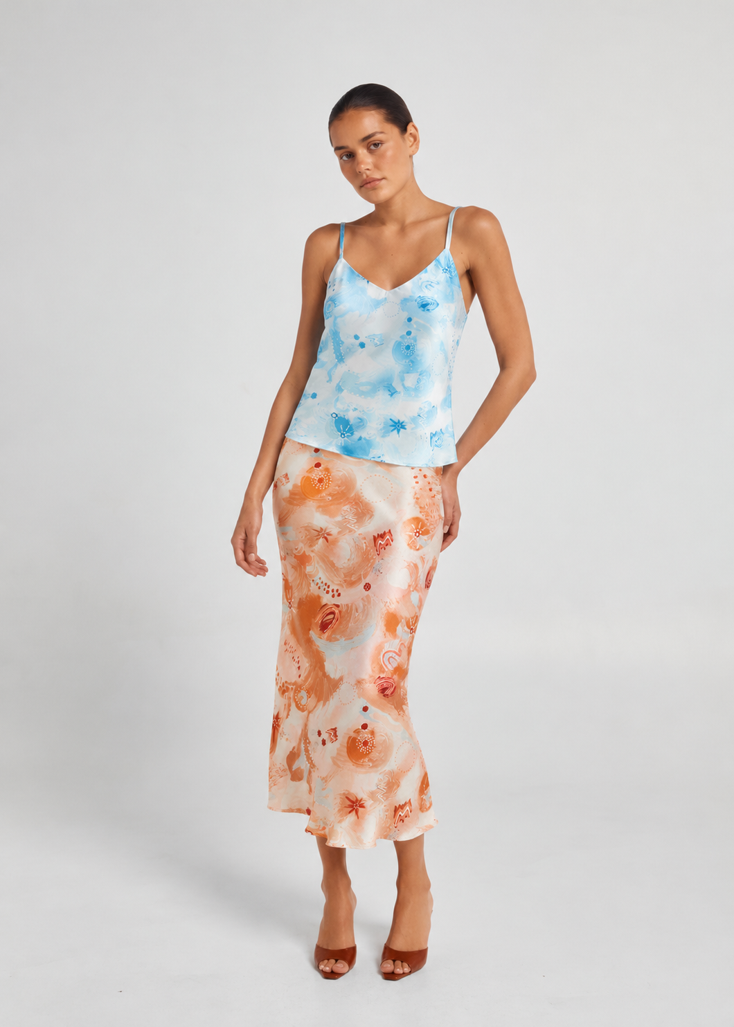 Bias Cut Silk Skirt