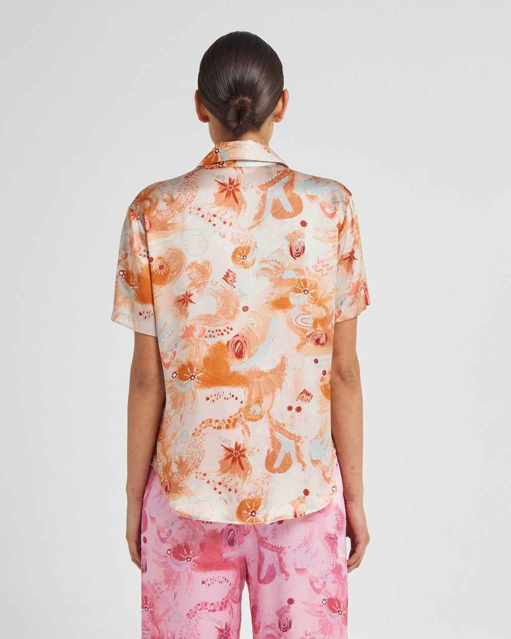 Fluid Short Sleeved Silk Shirt