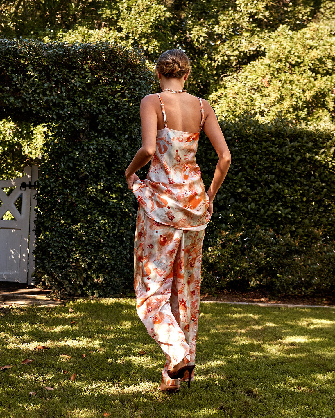 Wide Leg Silk Pant