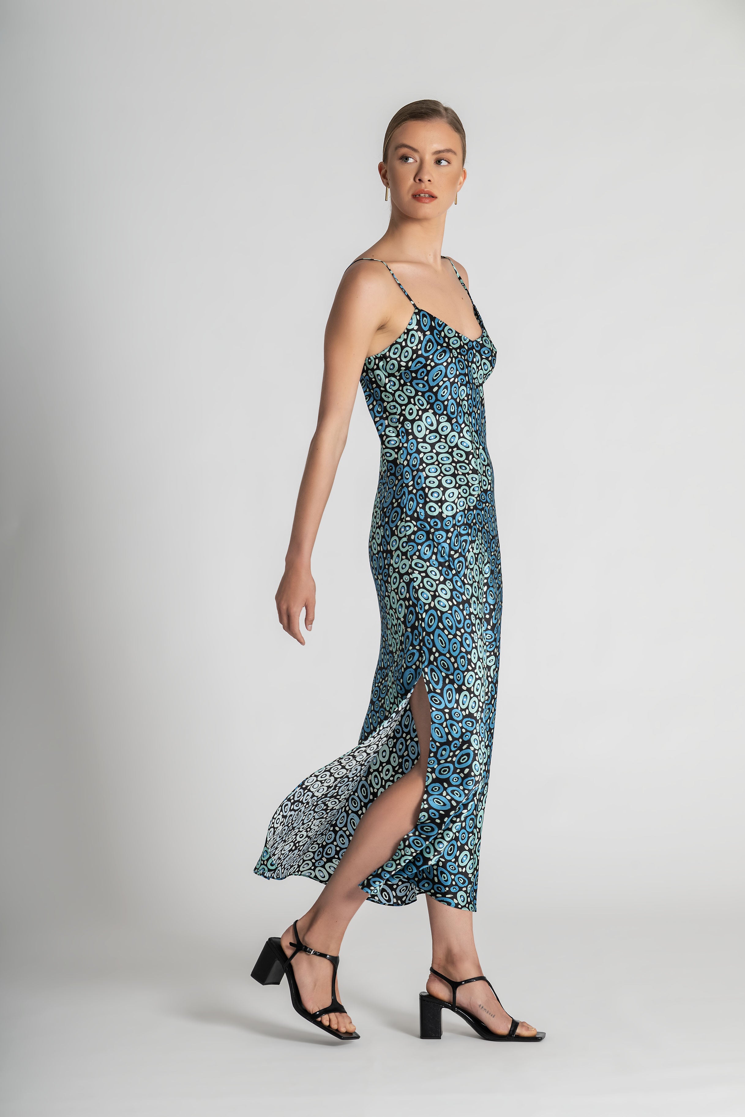 Collectors Edit | Jibaanga Navy Silk Bias Slip
