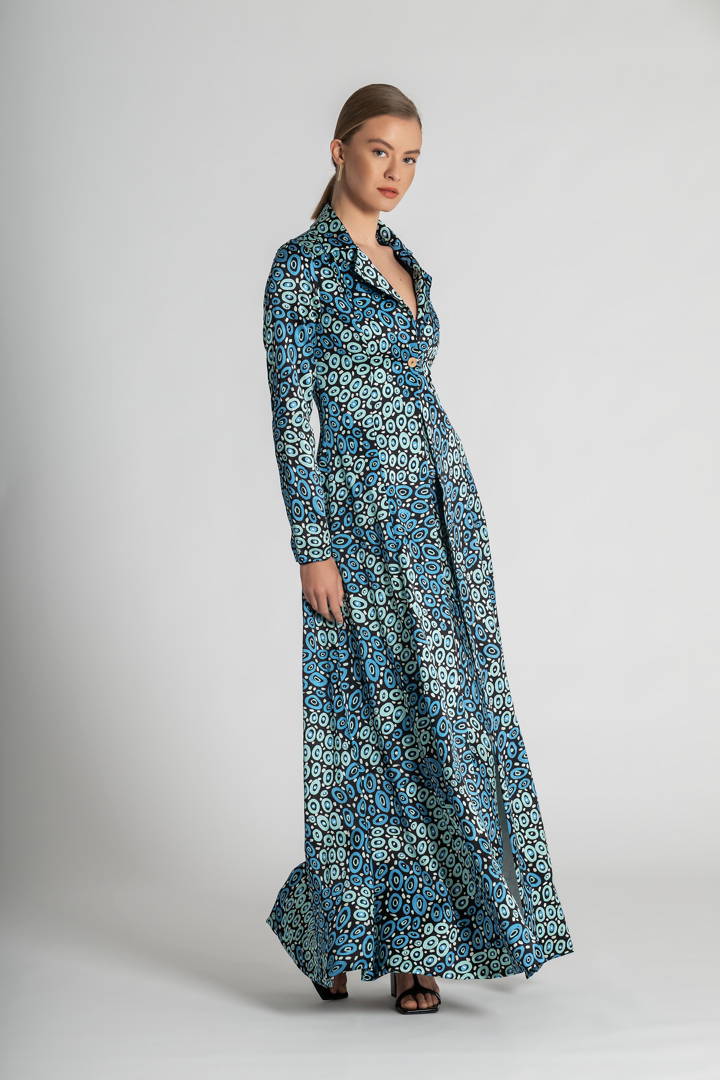 Collectors Edit | Jibaanga Navy Silk Trench