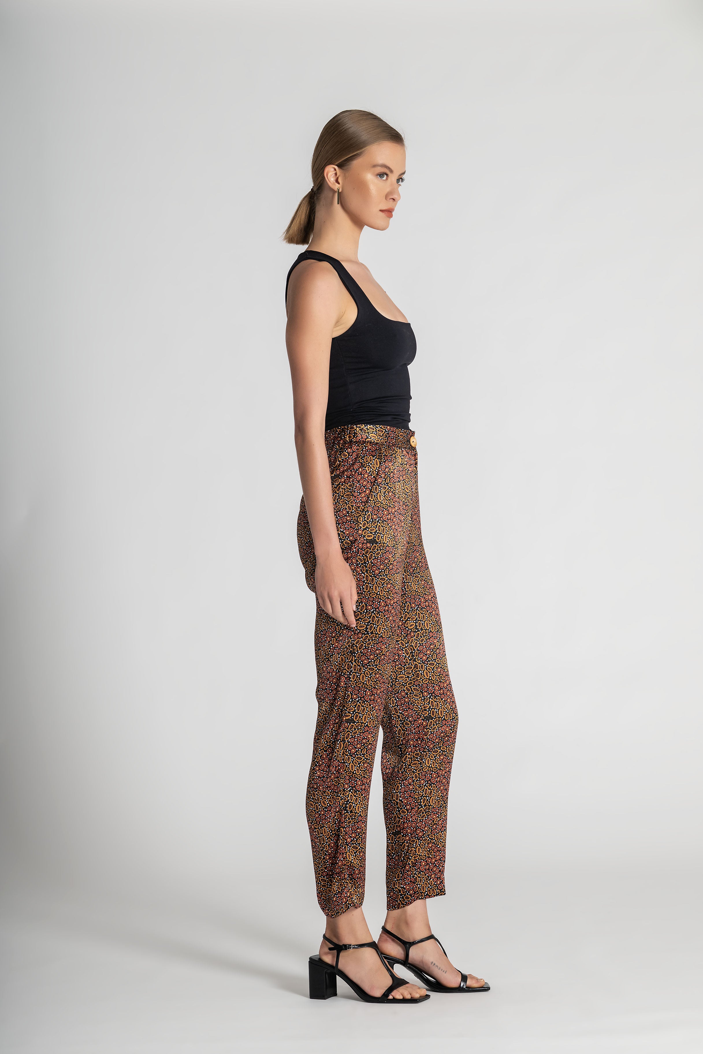 Jibaanga Chocolate Silk Flattering Pant (Ready To Wear)