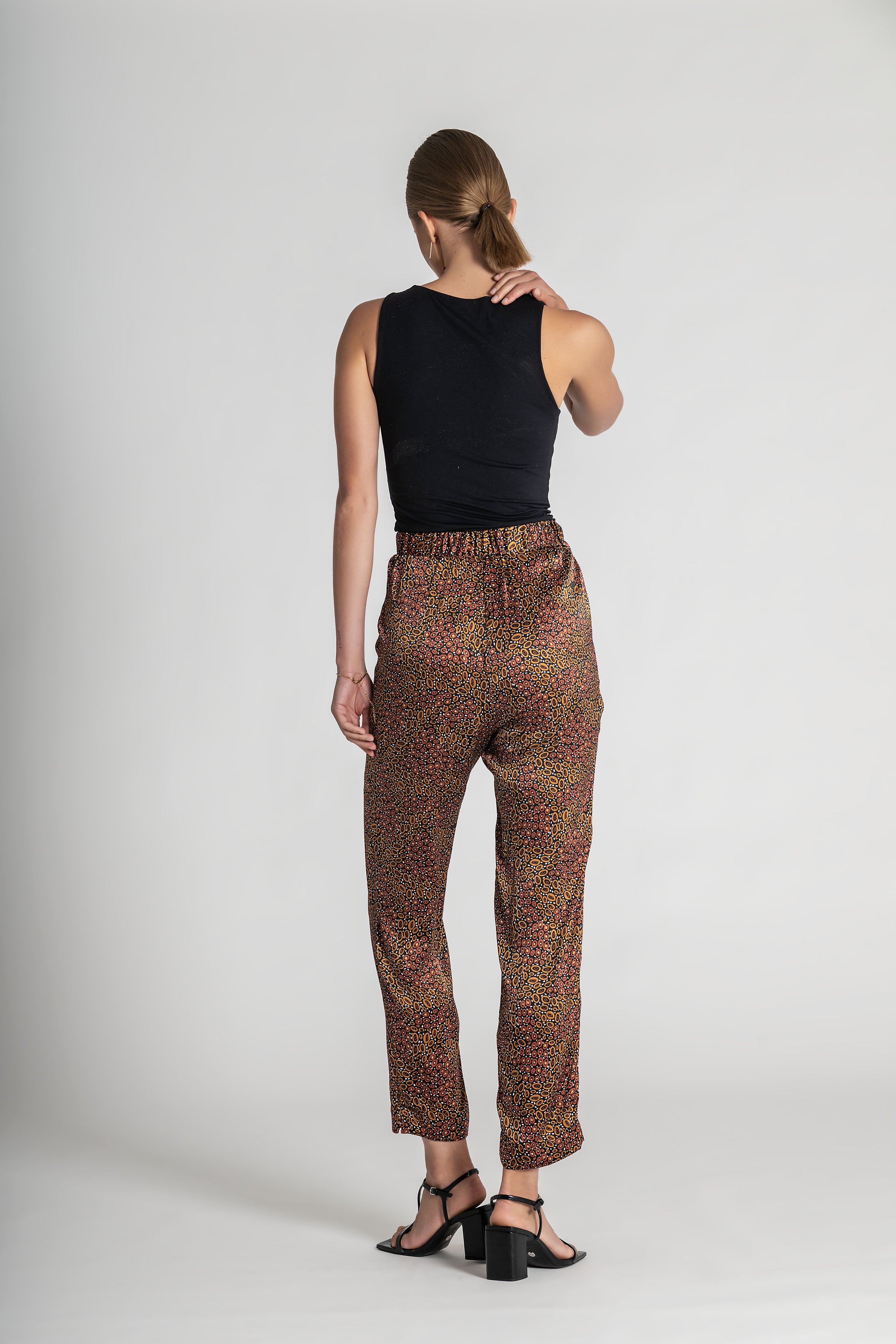 Jibaanga Chocolate Silk Flattering Pant (Ready To Wear)