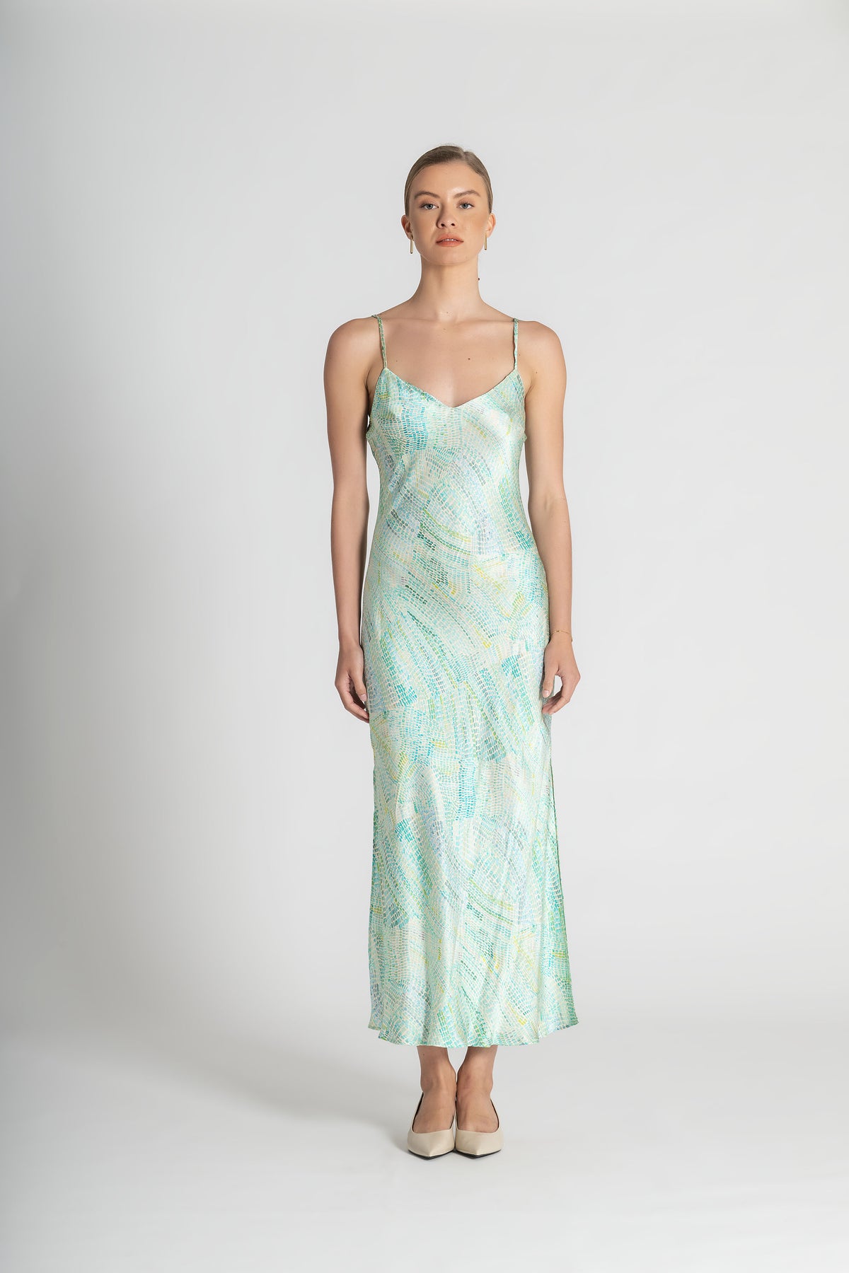 Jaanymili Saltwater Silk Slip Dress
