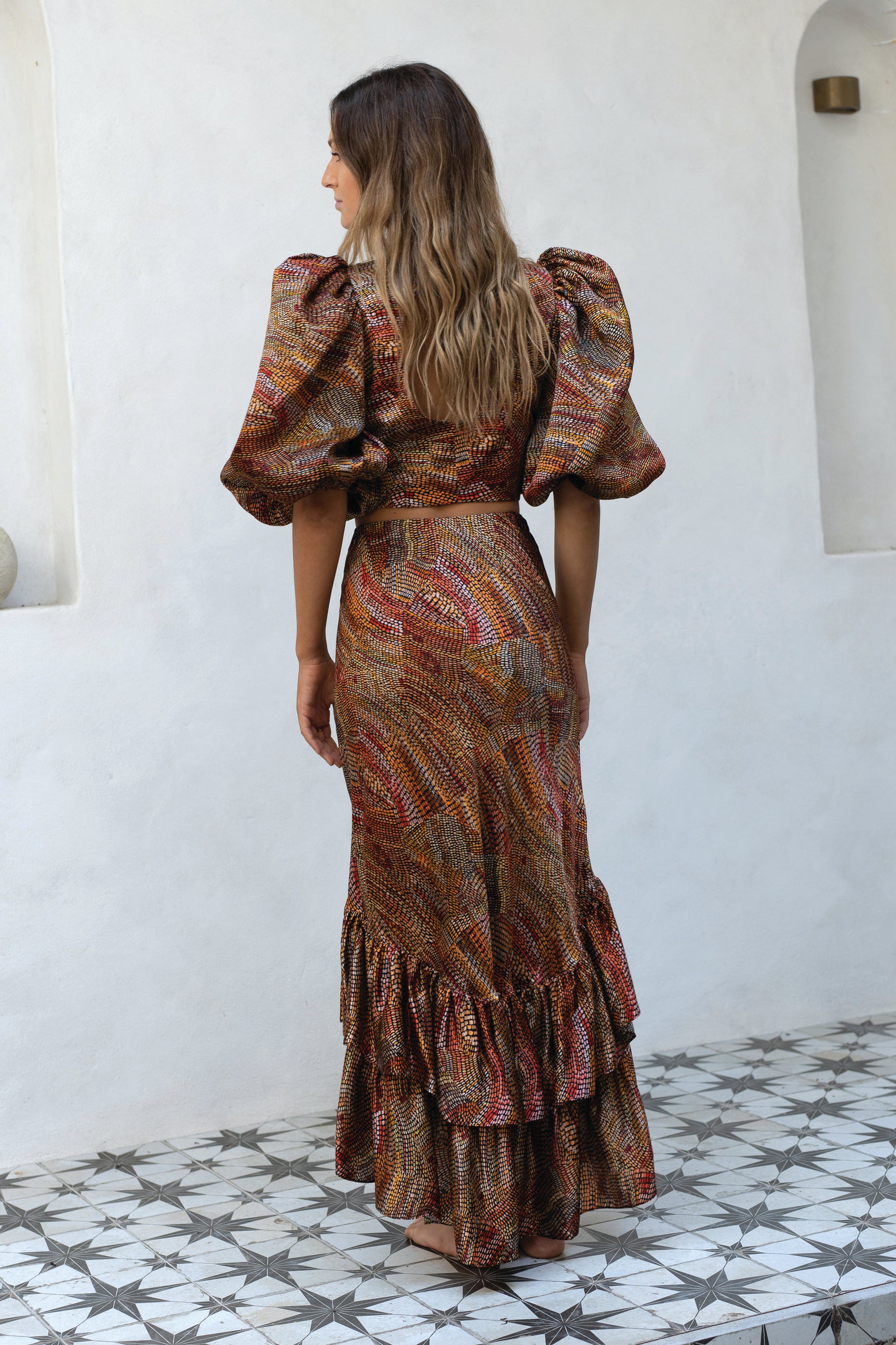 Collectors Edit | Jaanymili Silk Bias Cut Frill Skirt