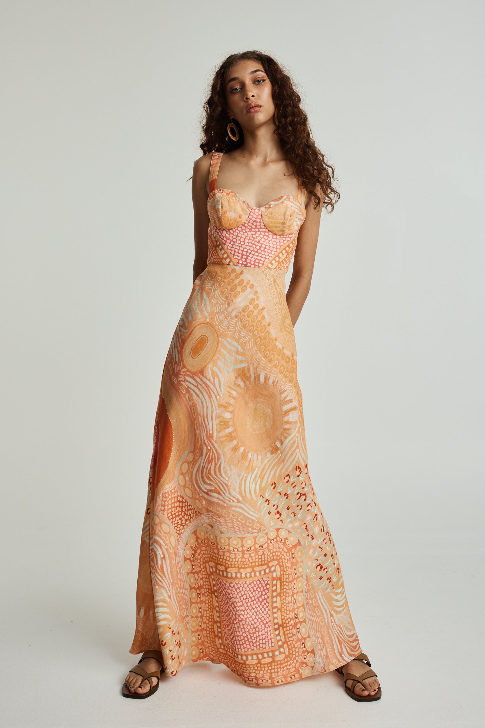 Gawngaan Linen Maxi Dress