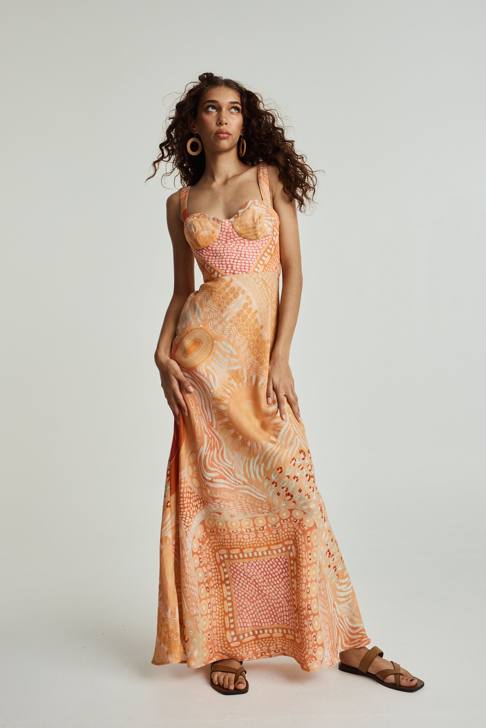 Gawngaan Linen Maxi Dress