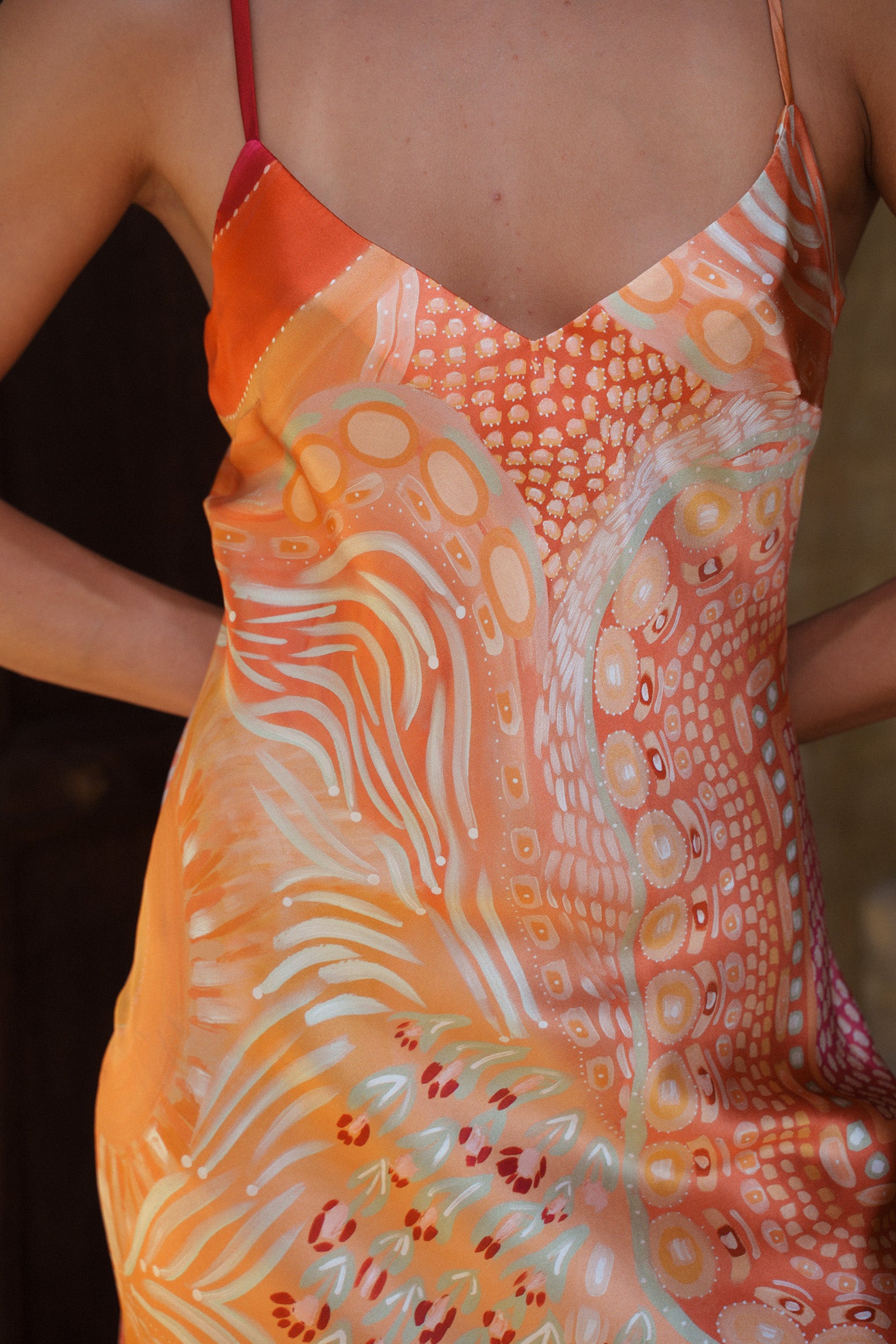 Gawngaan Silk Slip Dress