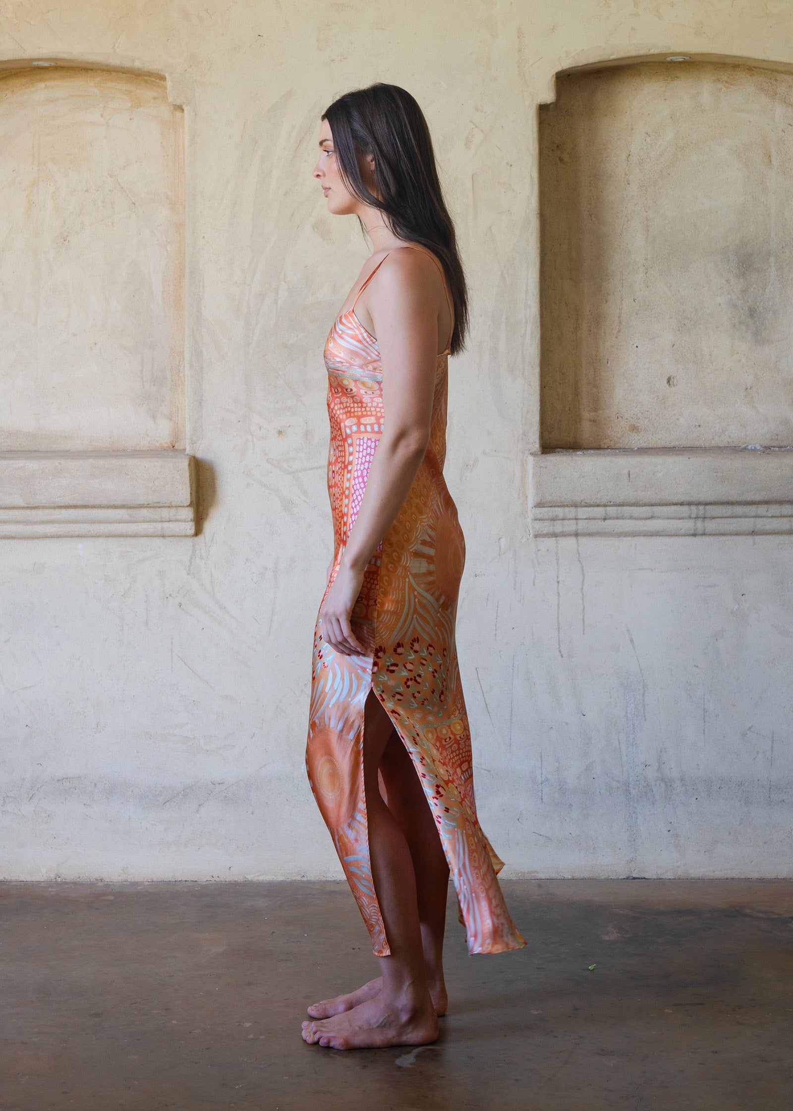 Gawngaan Silk Slip Dress