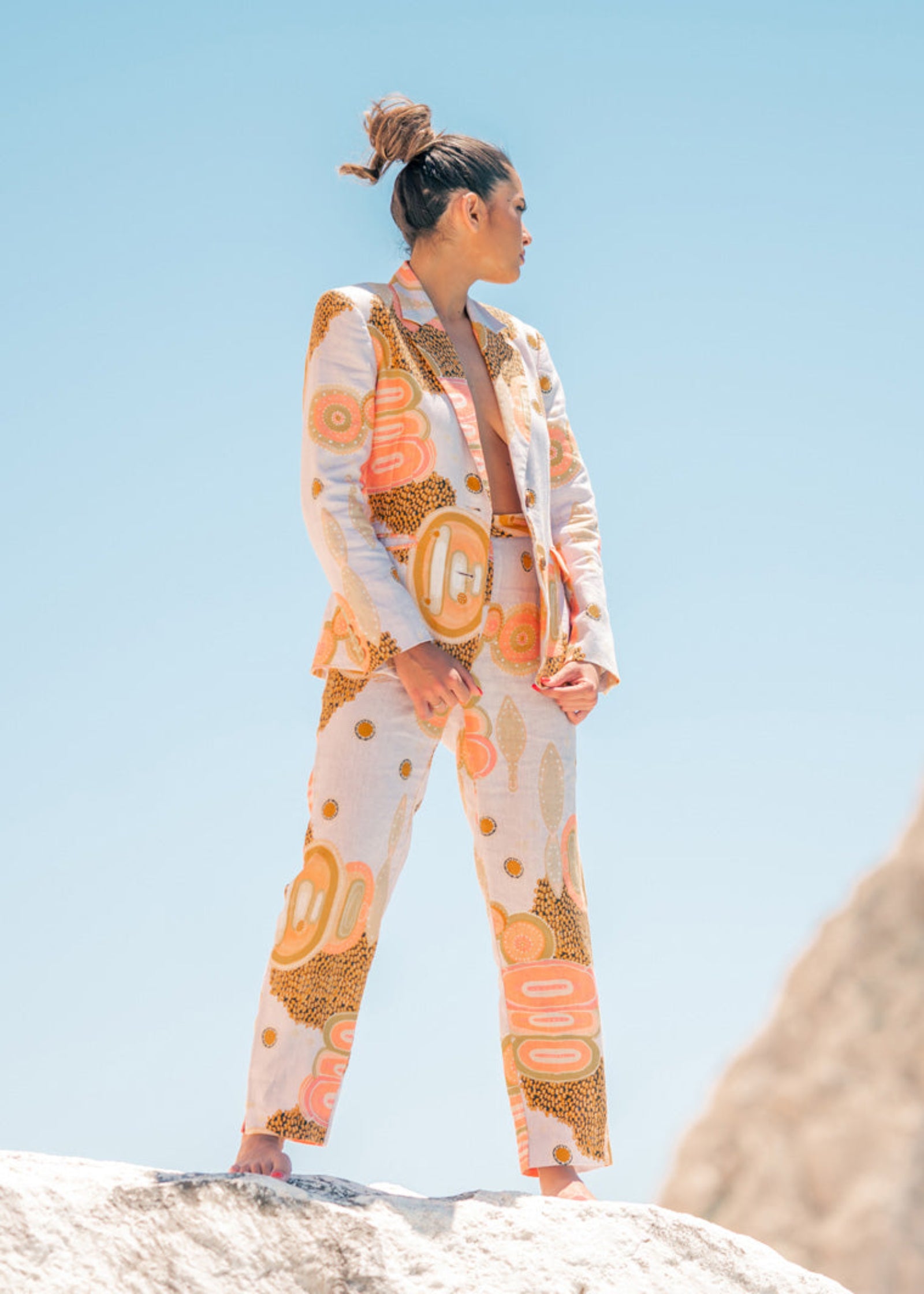 Gulgaany Linen Flattering Pant (Ready To Wear)