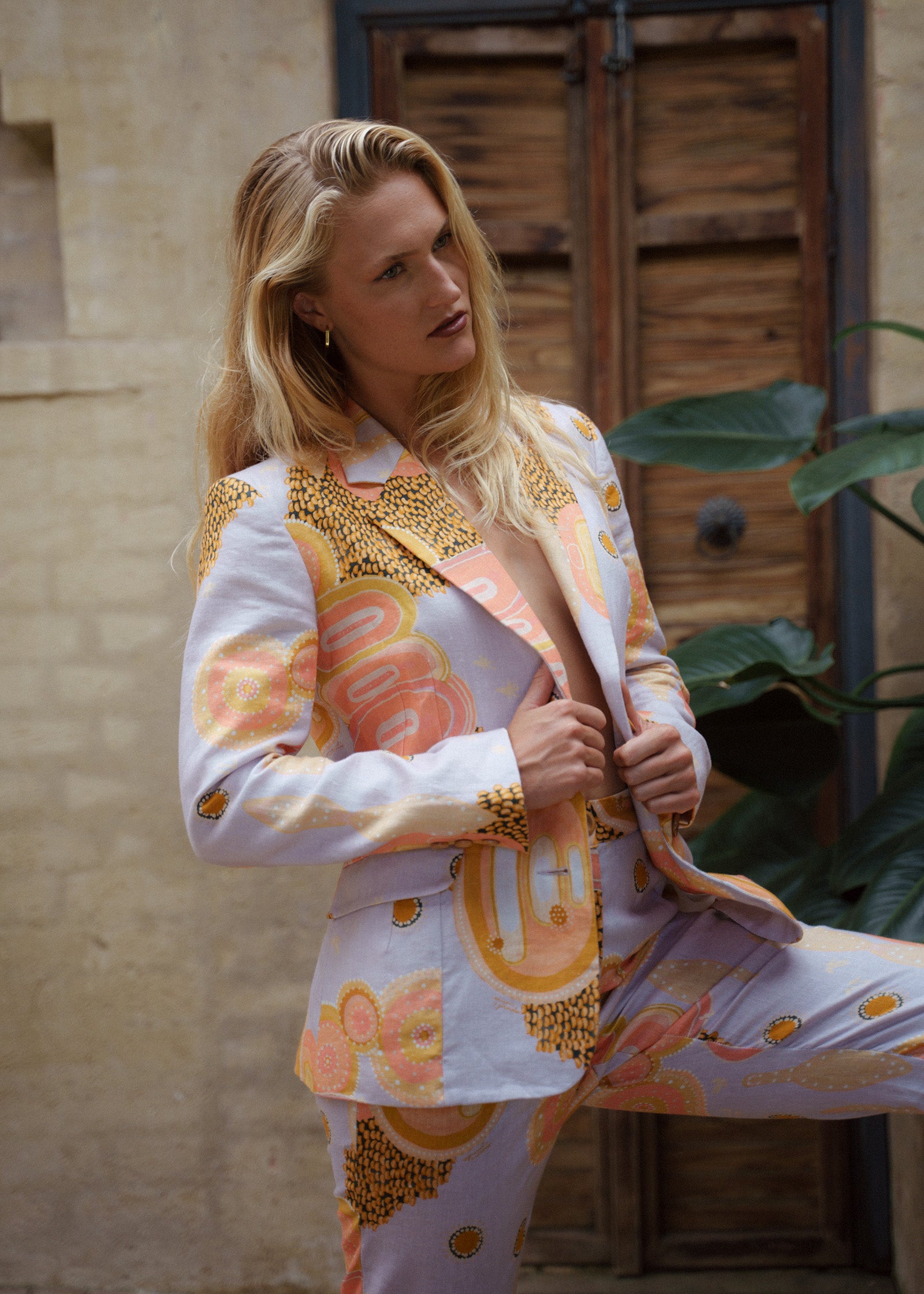 Gulgaany Linen Slimline Comfort Jacket (Ready To Wear)