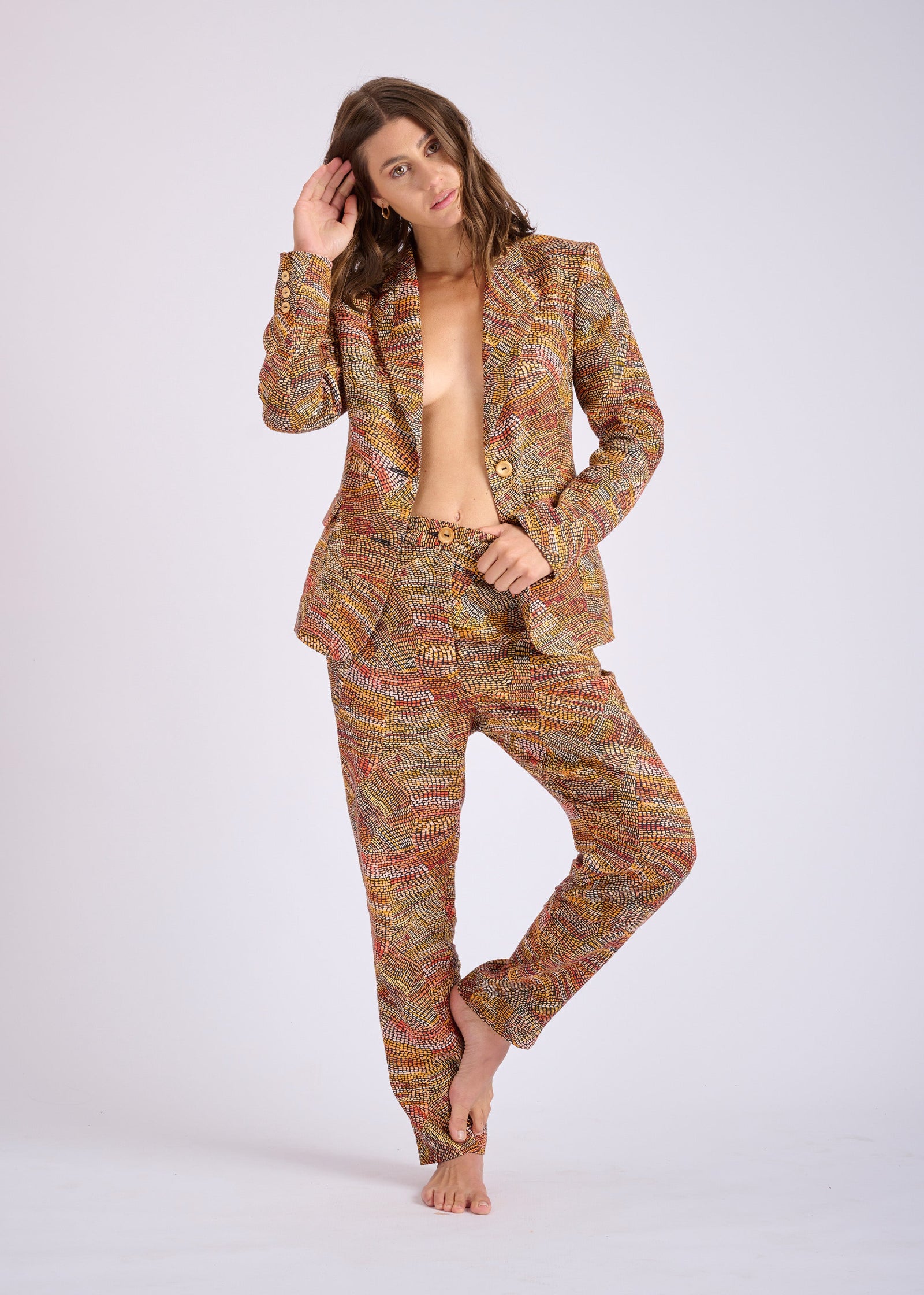 Jaanymili Linen Slimline Comfort Jacket