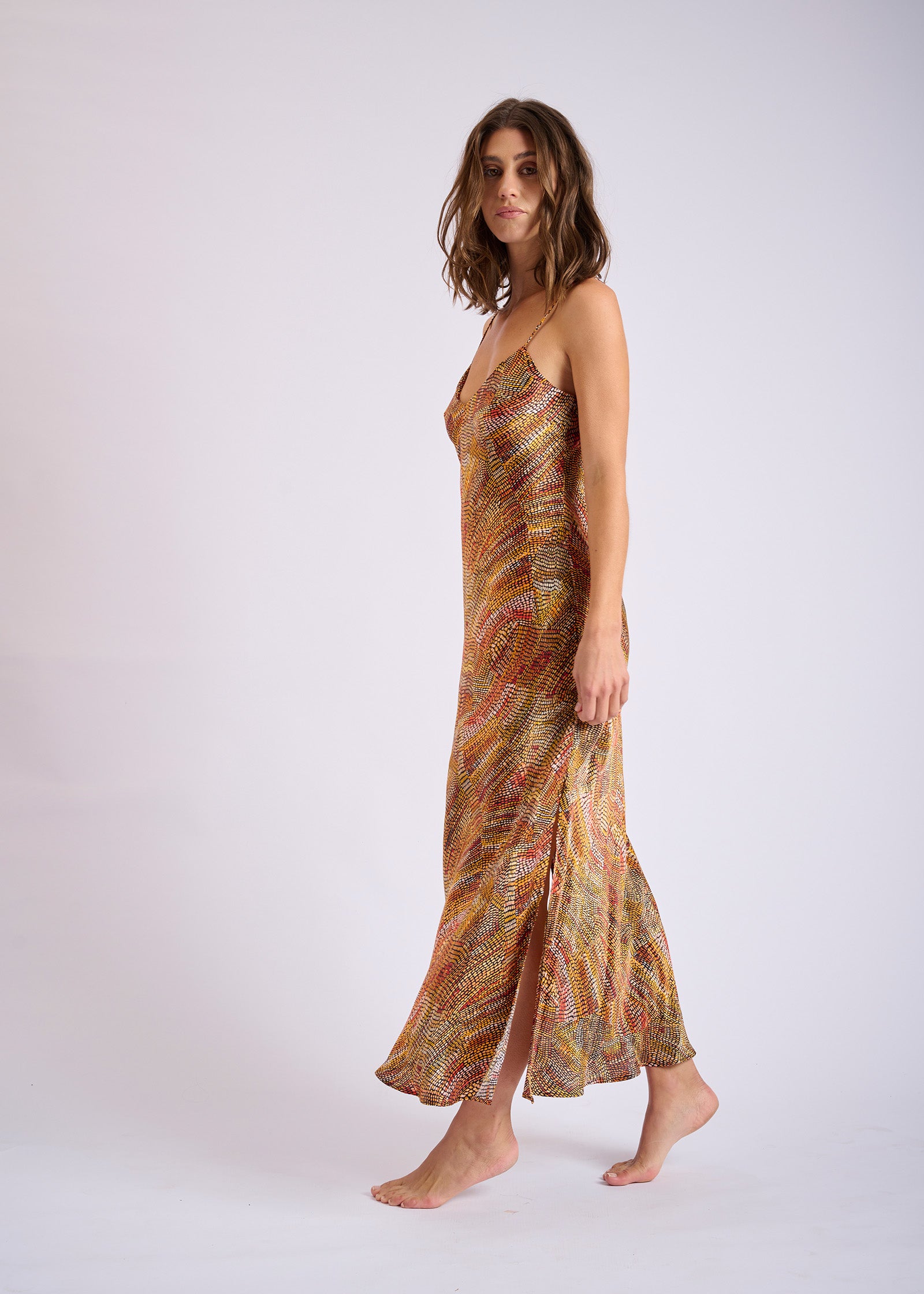 Jaanymili Silk Slip Dress