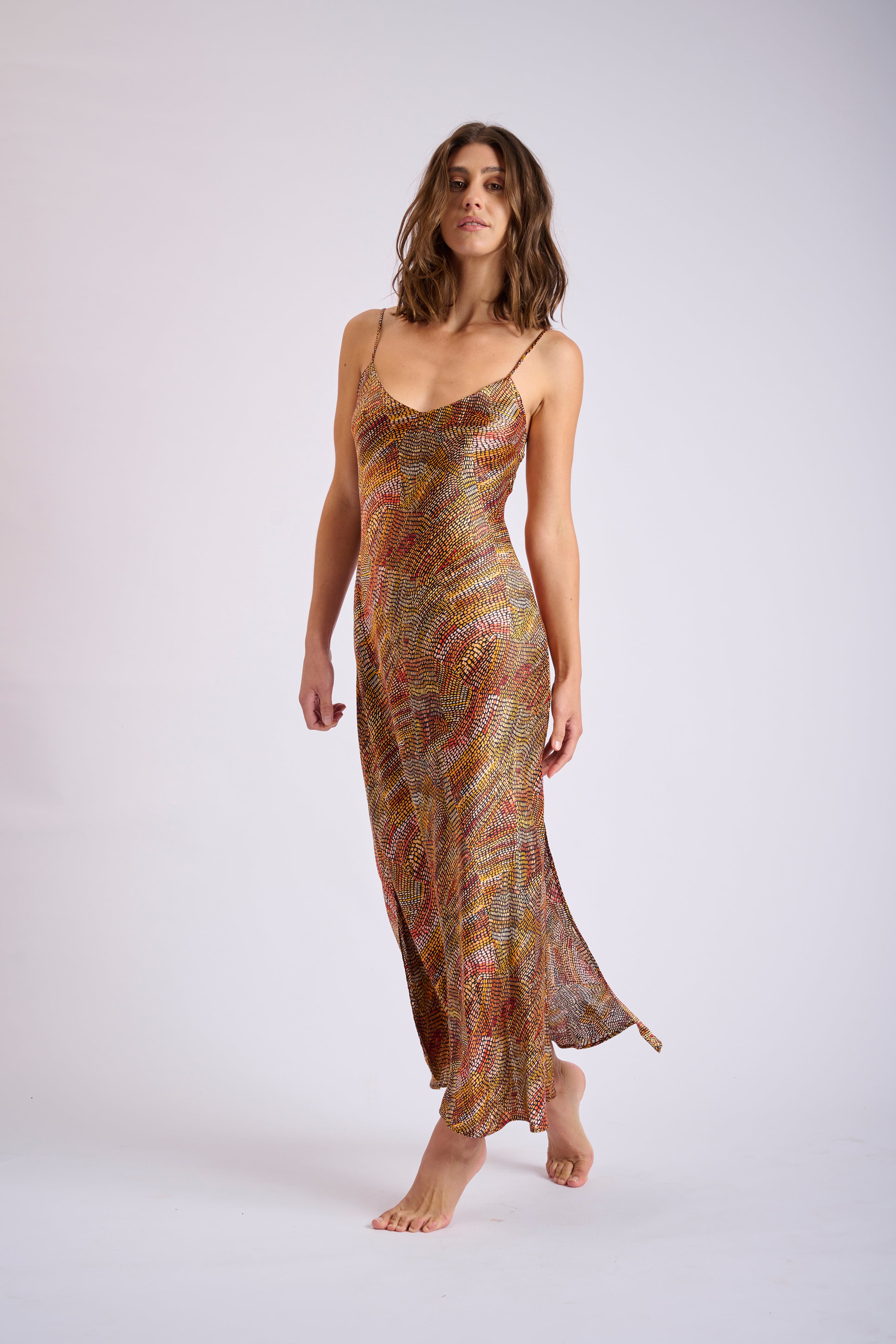 Jaanymili Silk Slip Dress