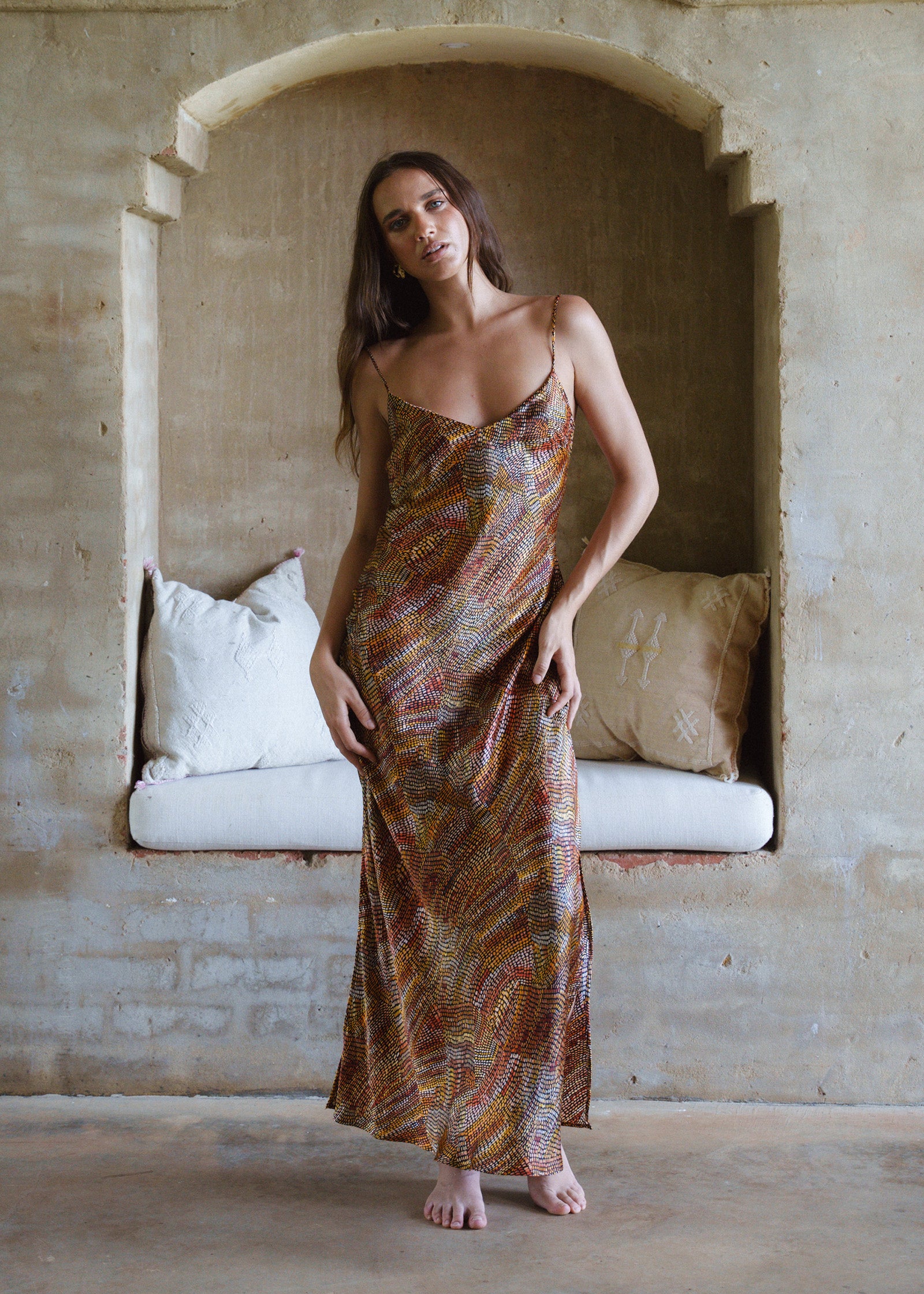 Jaanymili Silk Slip Dress