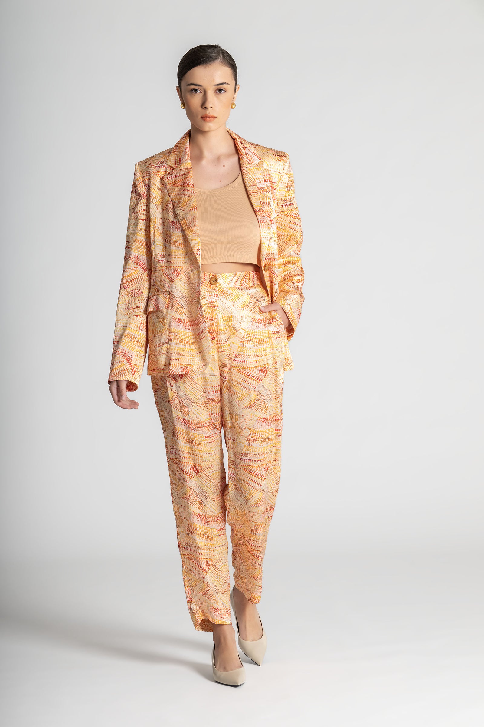 Jaanymili Sunset Flattering Silk Pant (Ready To Wear)