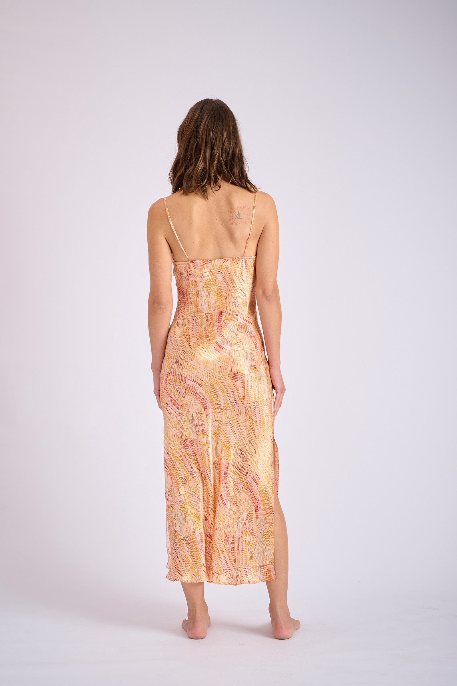 Jaanymili Sunset Silk Slip Dress (Ready To Wear)