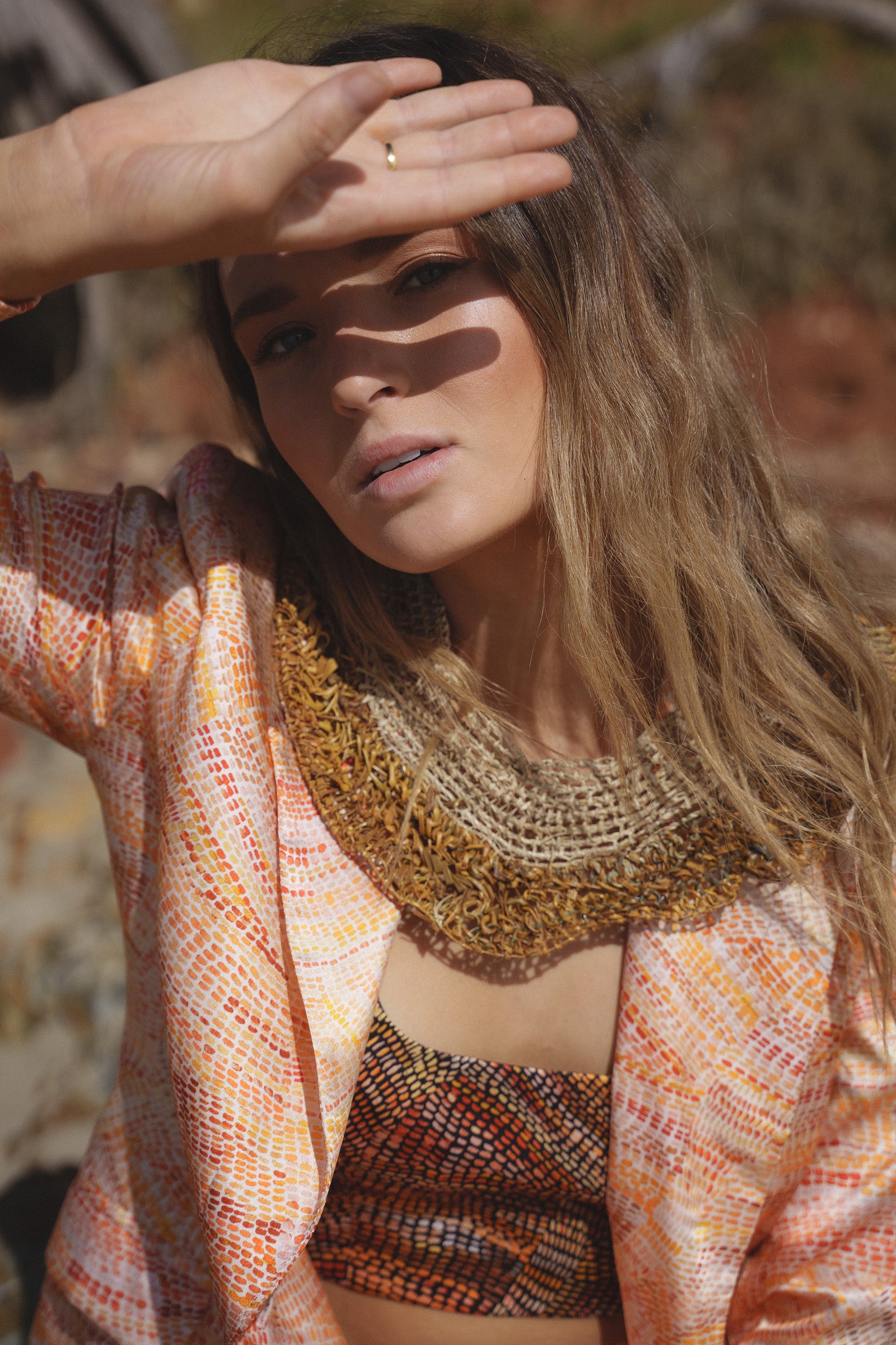 Jaanymili Sunset Slimline Comfort Silk Jacket