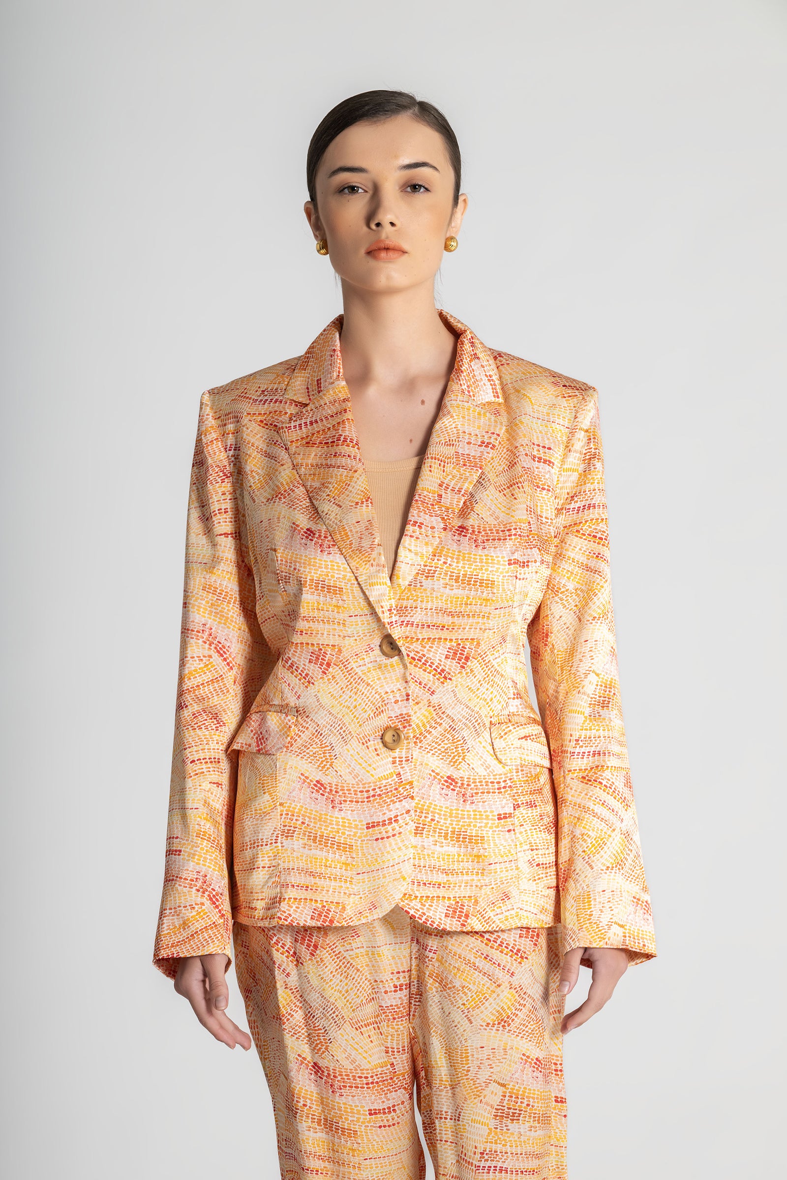 Jaanymili Sunset Slimline Comfort Silk Jacket