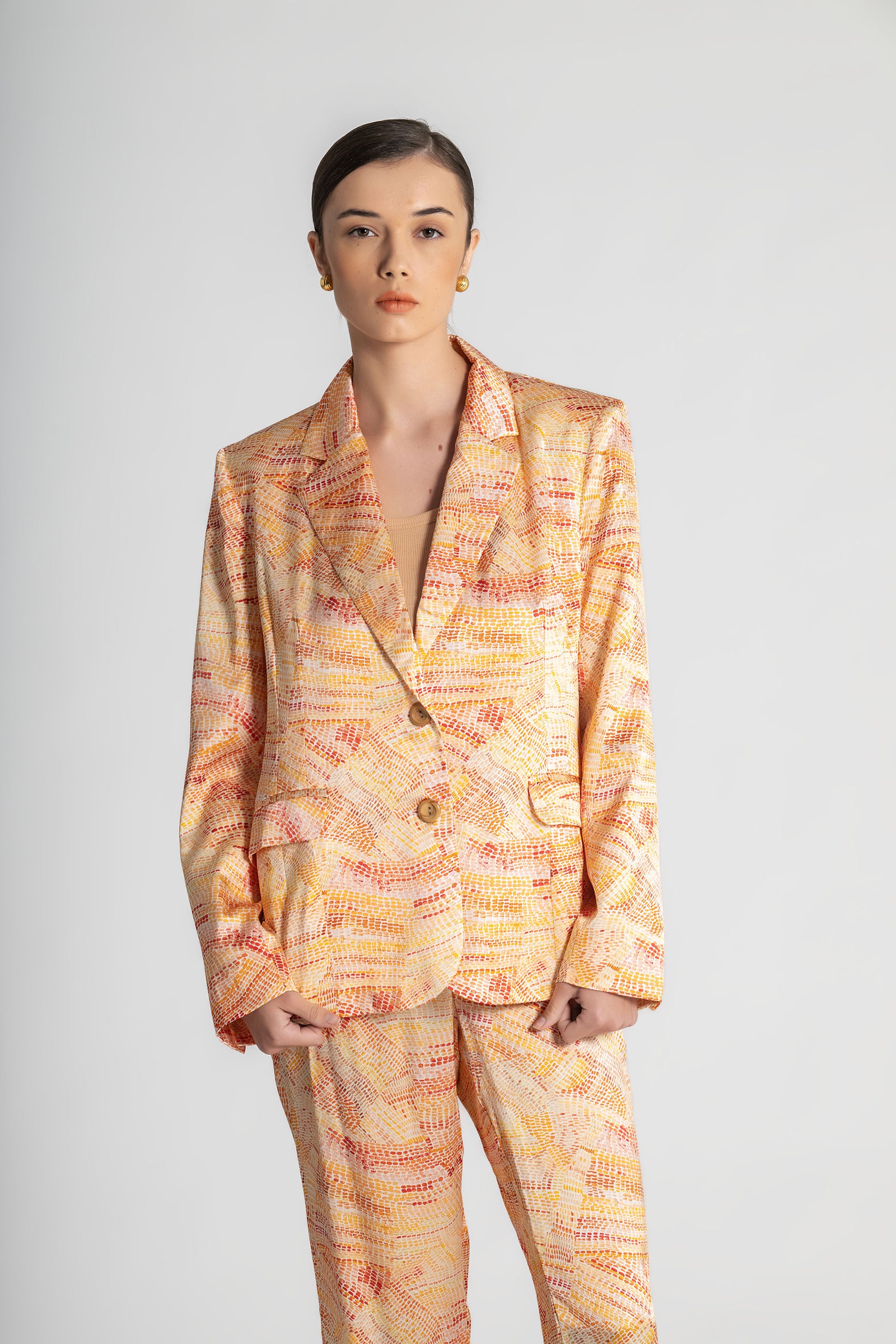 Jaanymili Sunset Slimline Comfort Silk Jacket