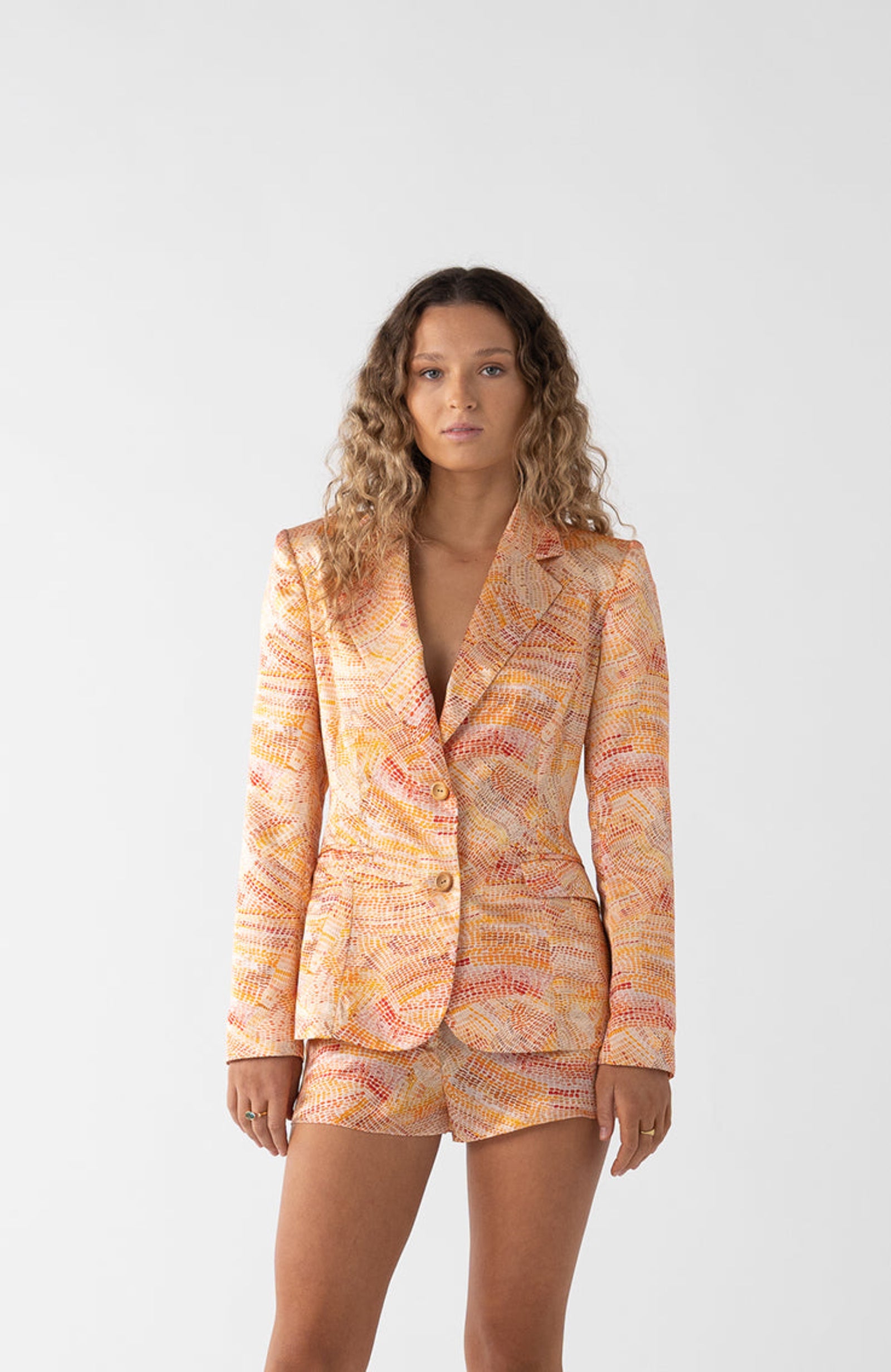 Jaanymili Sunset Slimline Comfort Silk Jacket (Ready To Wear)