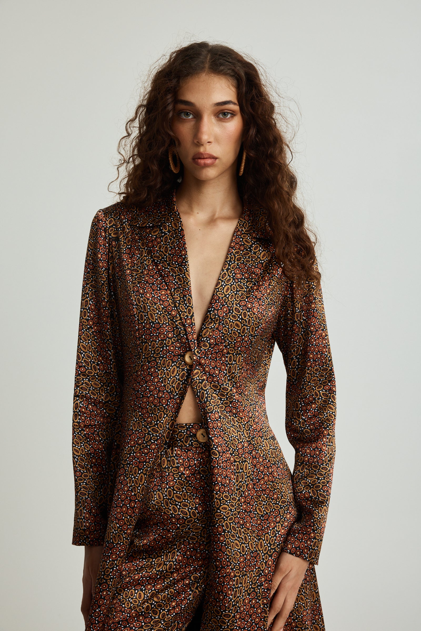 Jibaanga Chocolate Silk Trench
