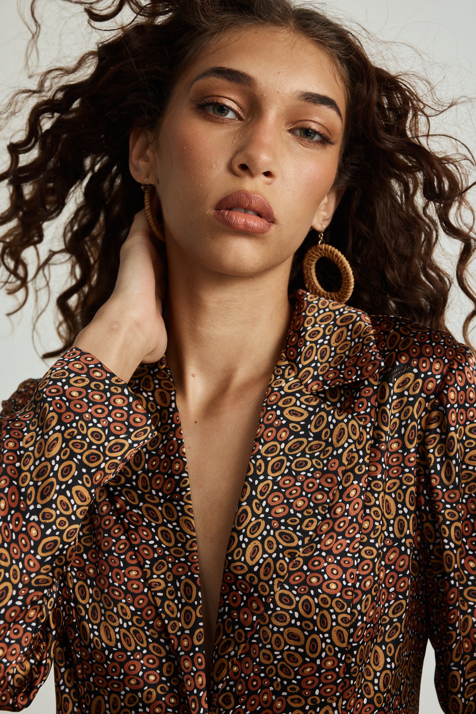 Jibaanga Chocolate Silk Trench