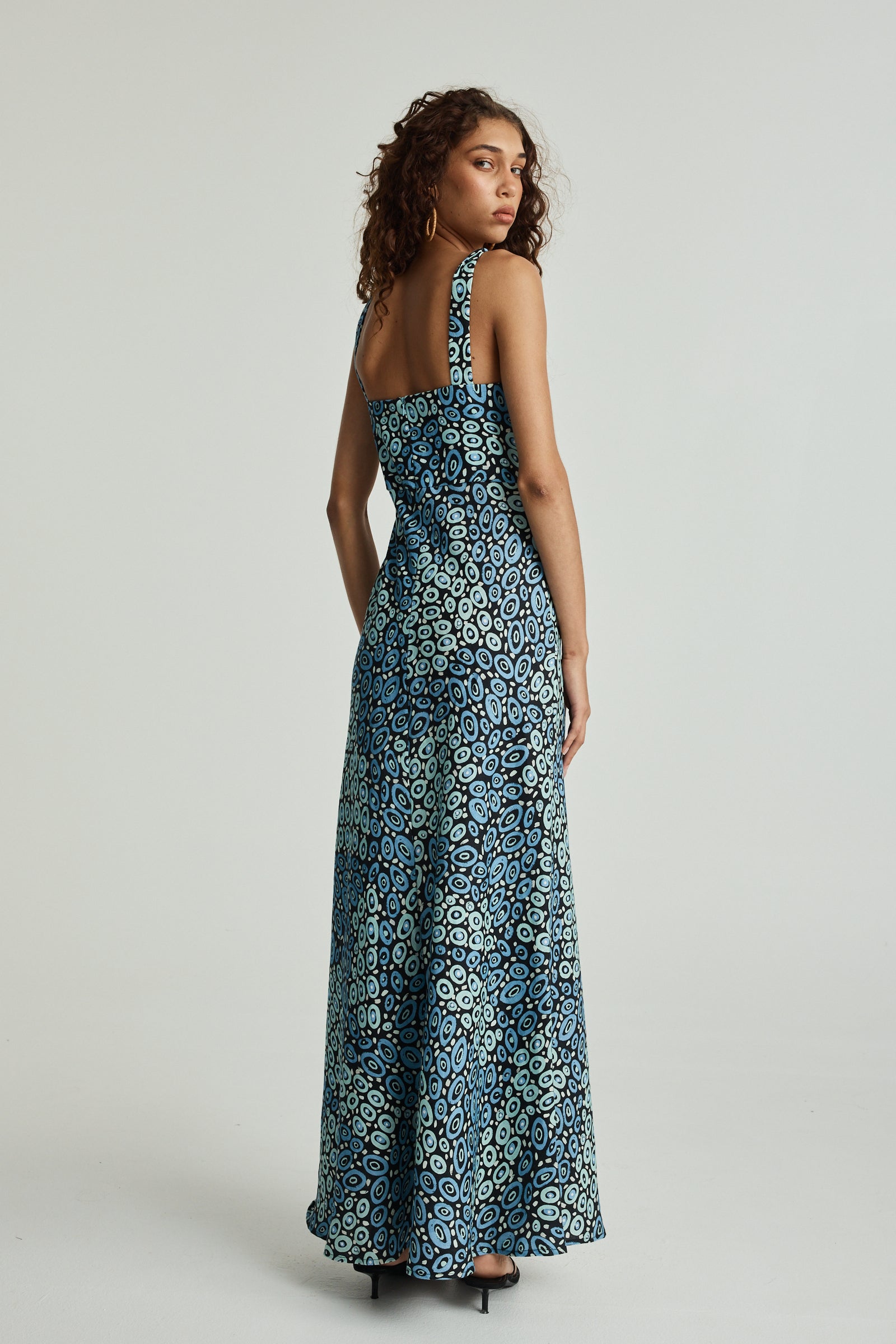 Jibaanga Navy Linen Maxi Dress