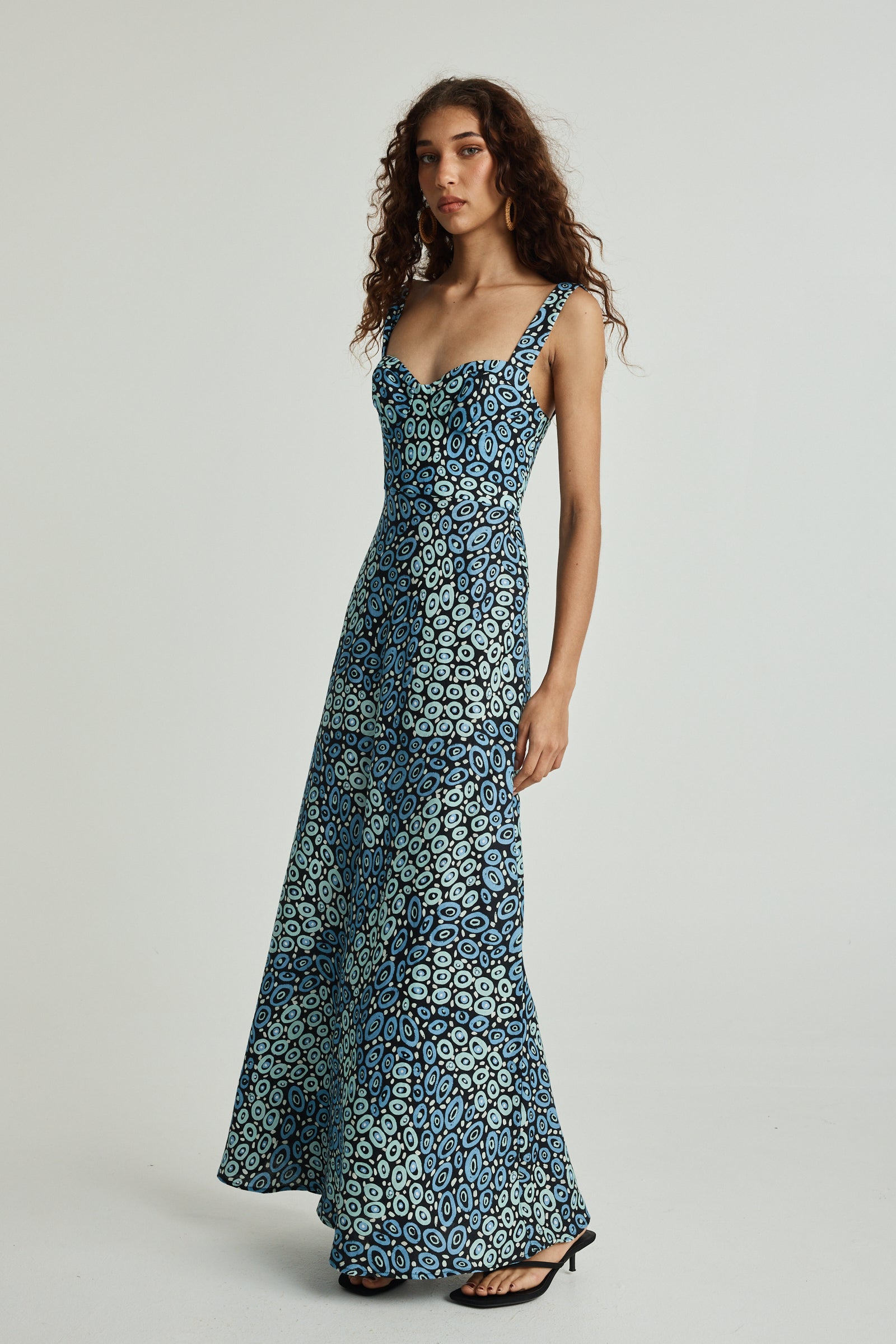 Jibaanga Navy Linen Maxi Dress