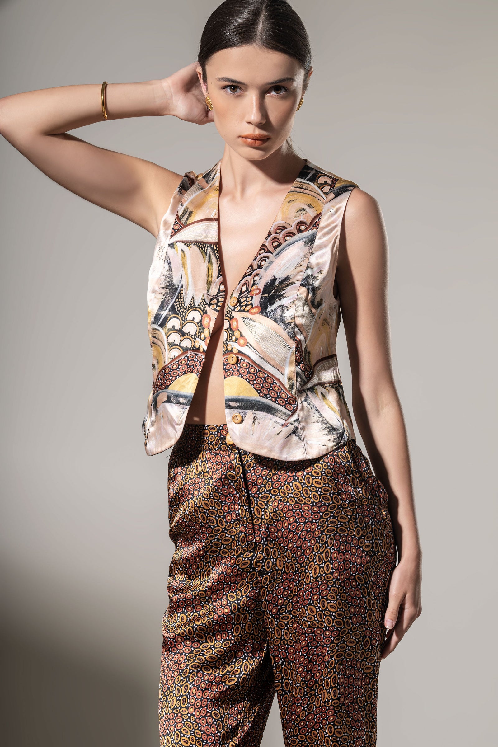 Yaara Shine Silk Vest (Ready To Wear)