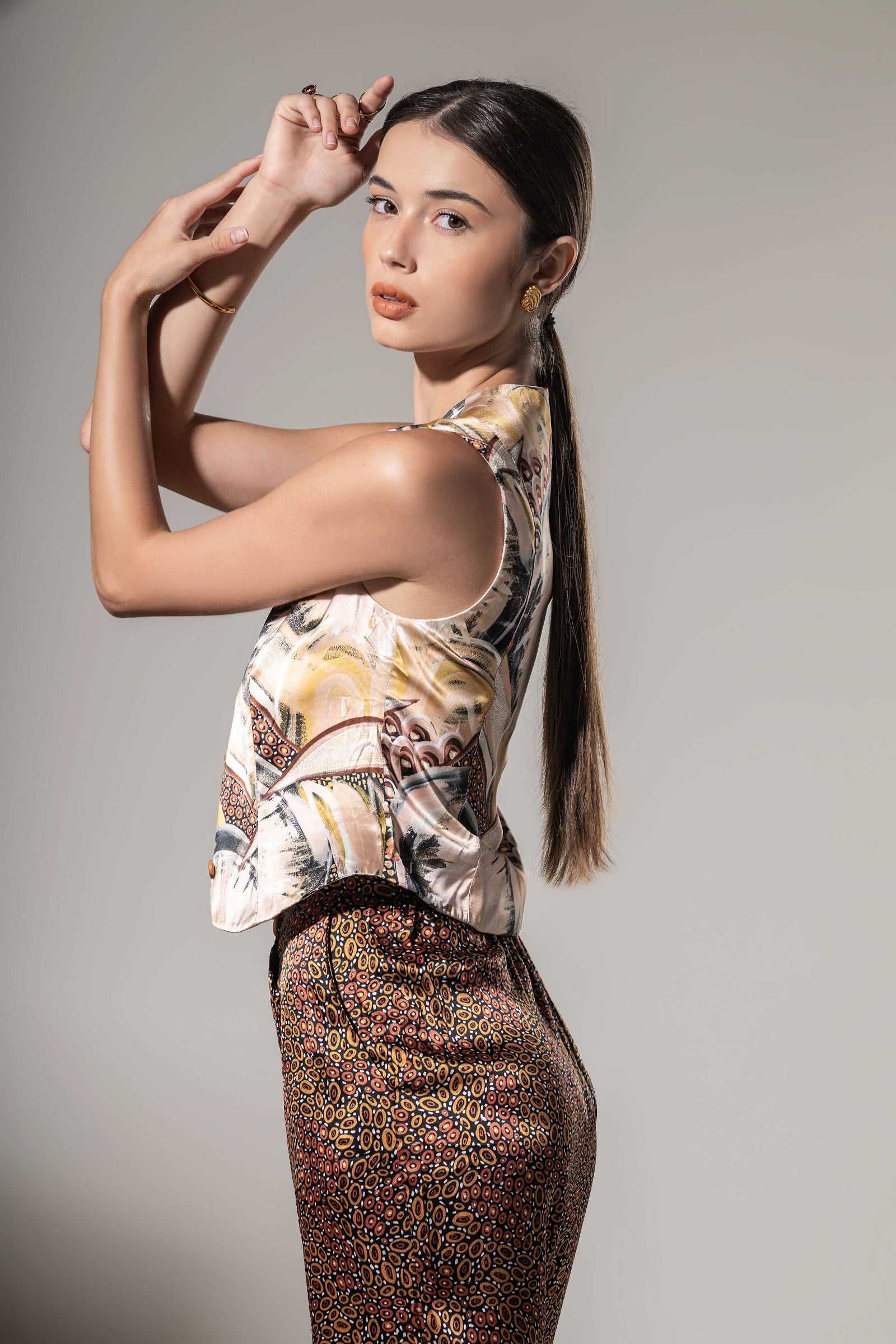 Yaara Shine Silk Vest (Ready To Wear)