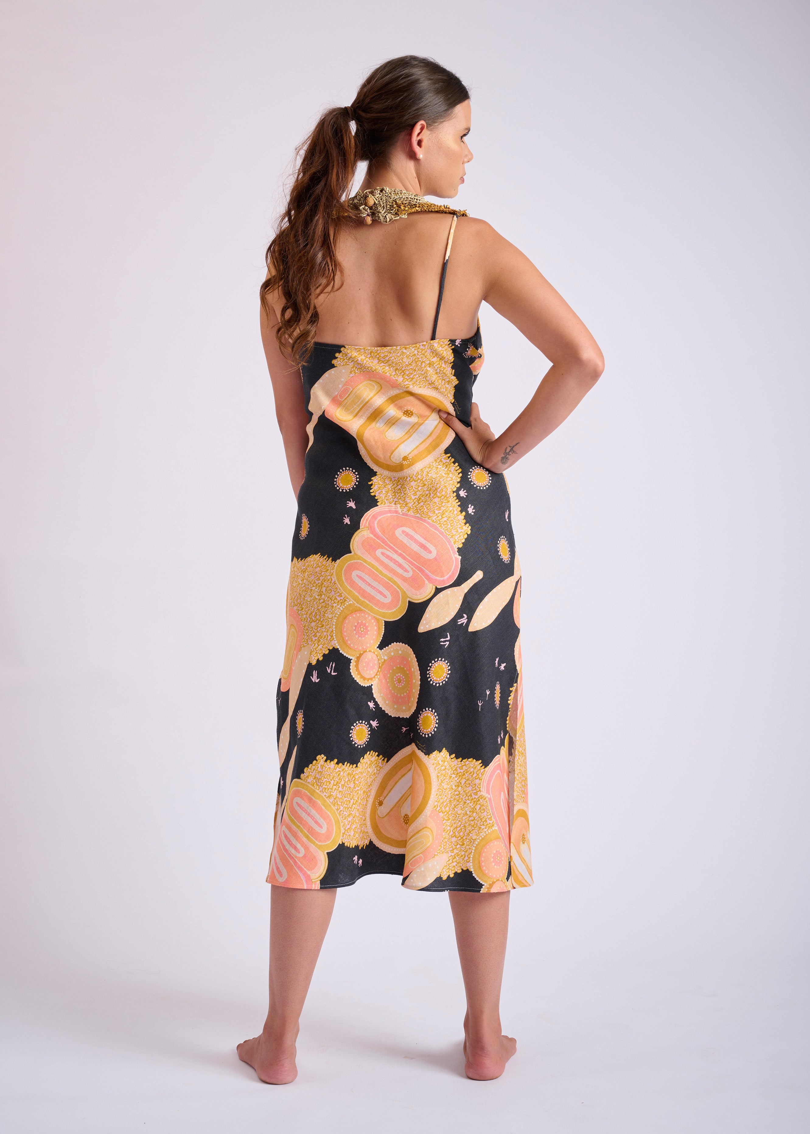Yuulgarr Linen Slip Dress (Ready To Wear)