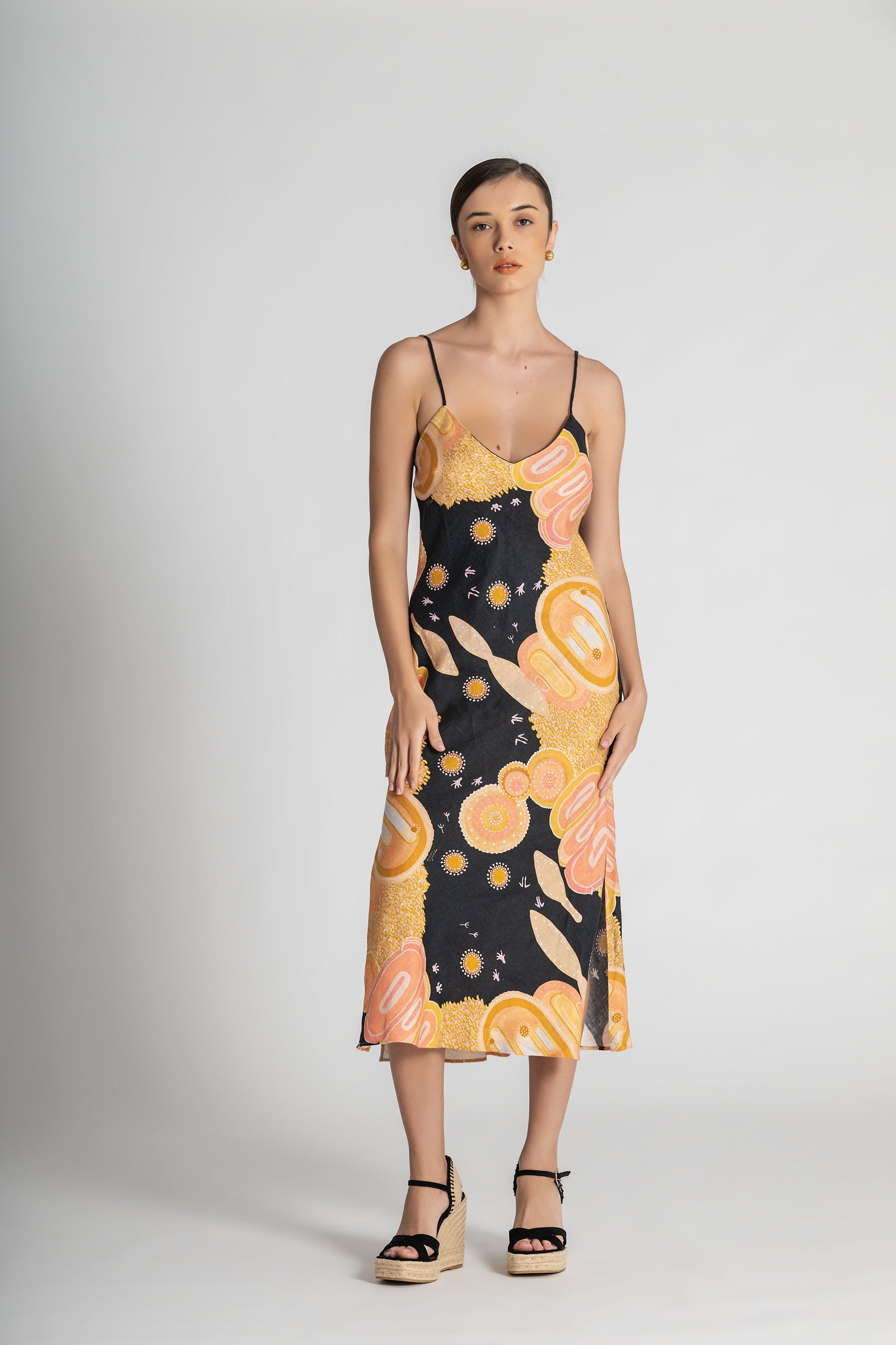 Yuulgarr Linen Slip Dress (Ready To Wear)