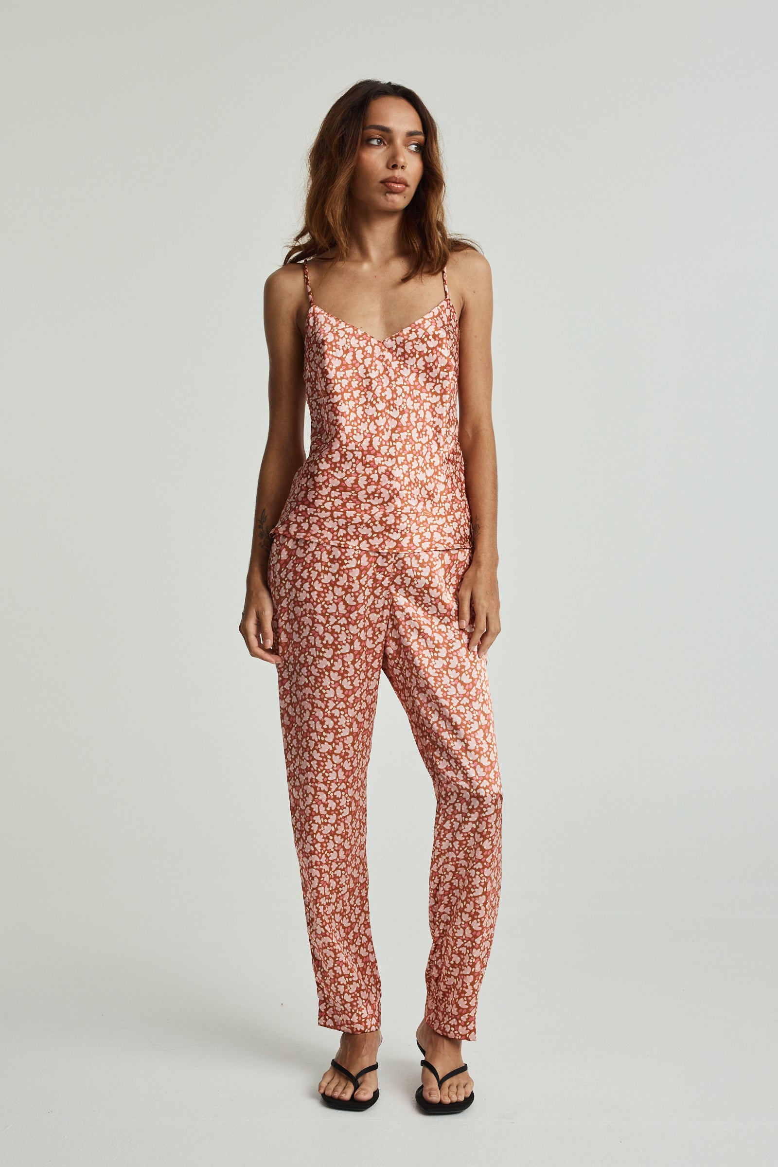 Collectors Edit |  Jari & Jinda Dusty Rose Flattering Silk Pant