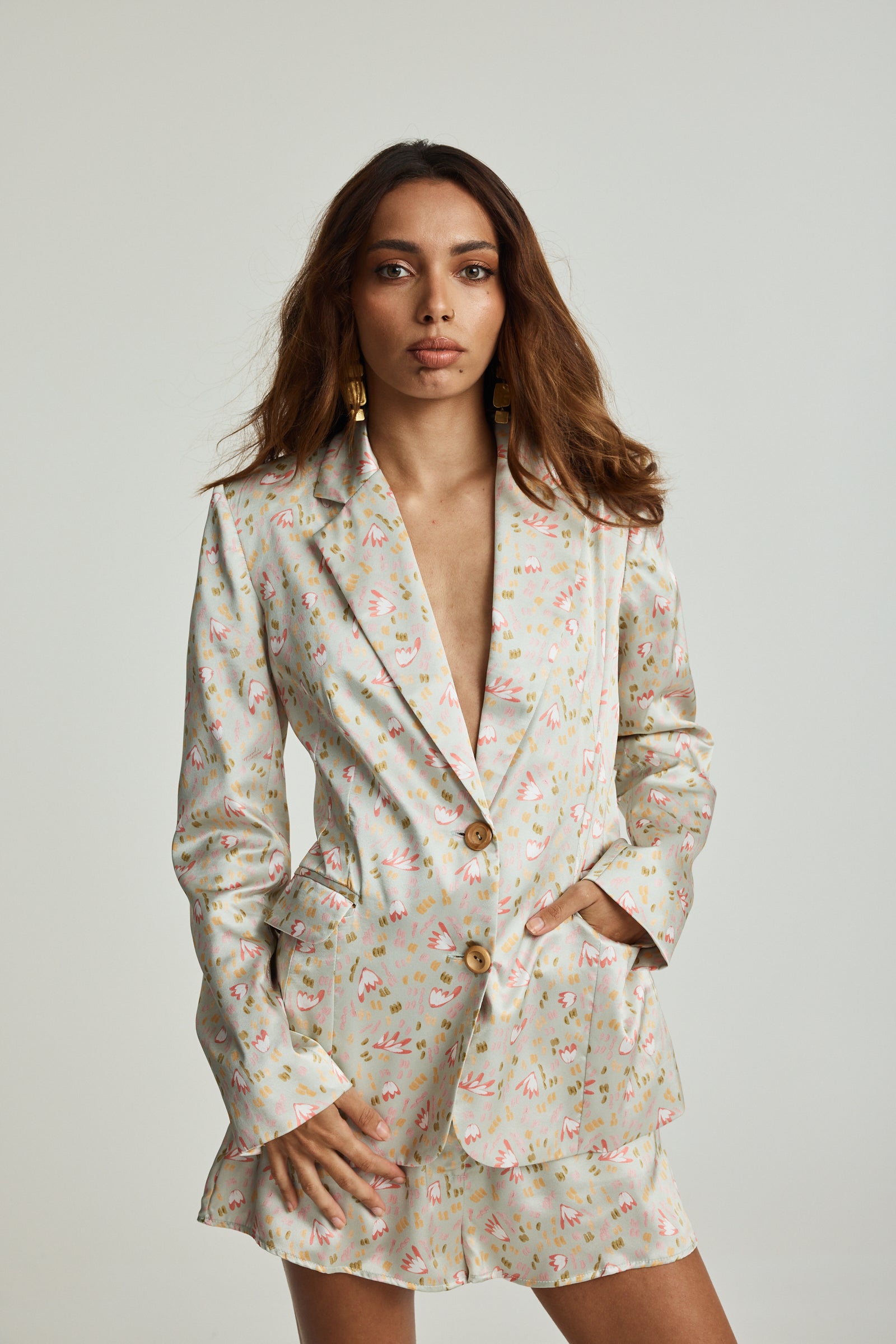 Jari & Jinda Sage Slimline Comfort Silk Jacket